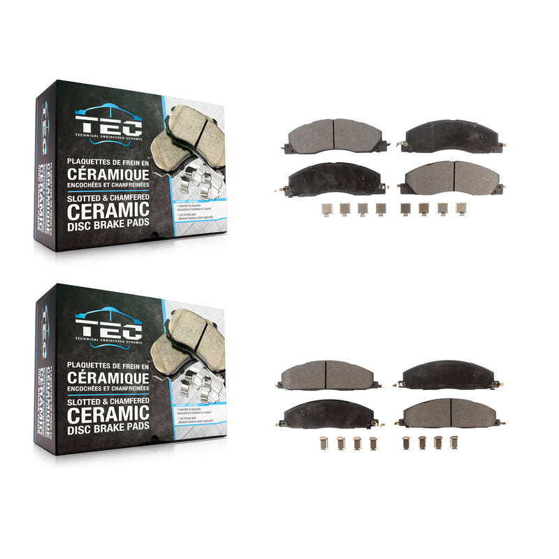 TEC KTC-100178 Disc Brake Pad for 2009-2018 Ram 1500, Ram 2500 and More - Front and Rear