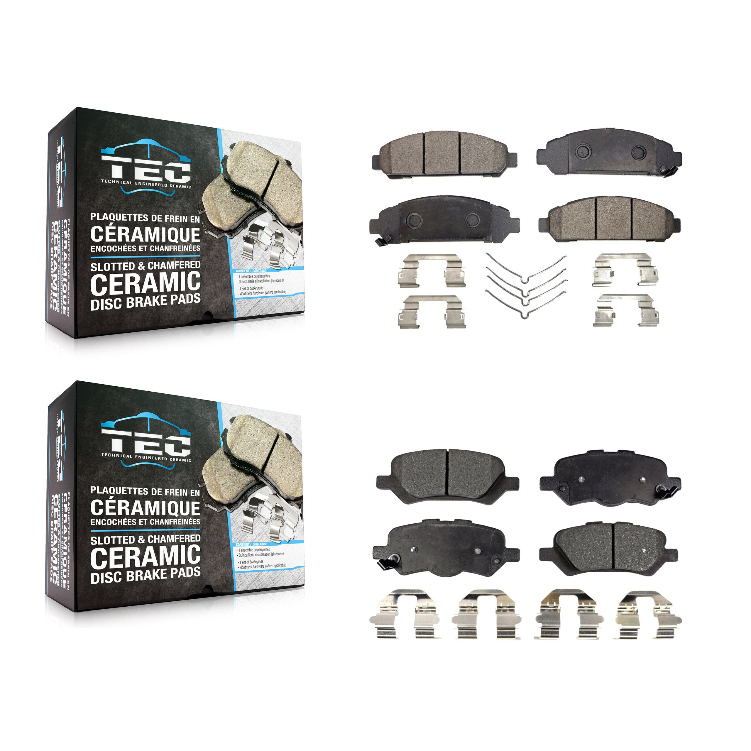 TEC KTC-100179 Disc Brake Pad for 2009-2016 Toyota Venza - Front and Rear