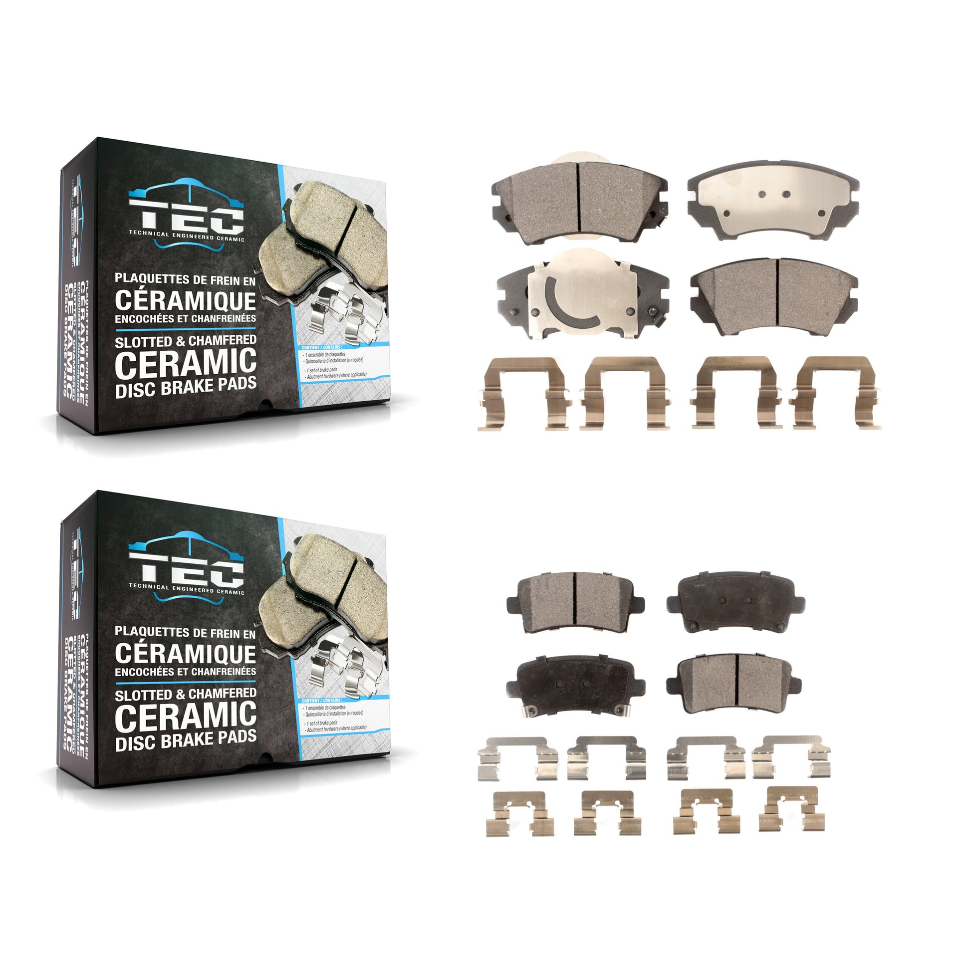 TEC KTC-100181 Disc Brake Pad for 2011 Saab 9-5 - Front and Rear