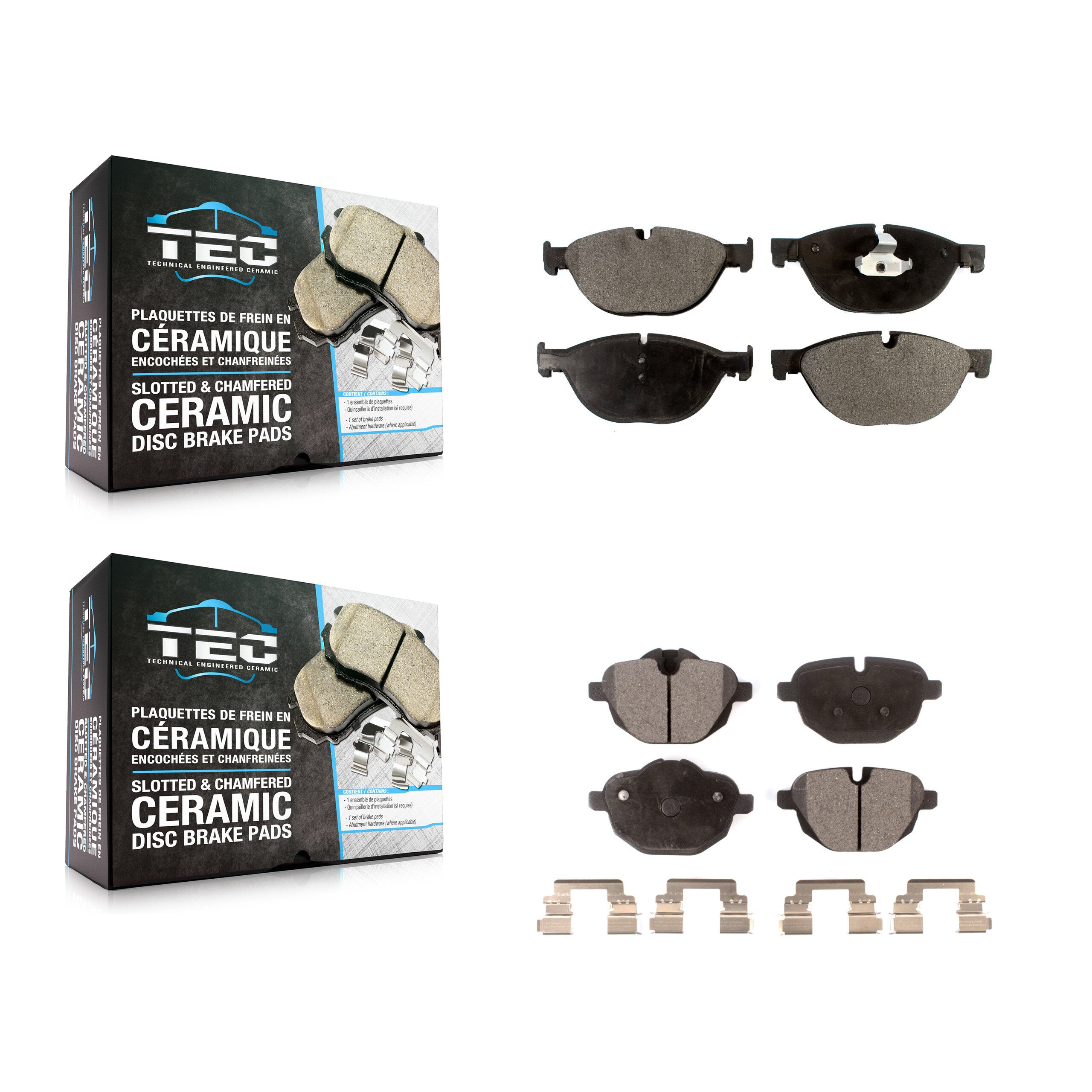 TEC KTC-100188 Disc Brake Pad for 2012-2013 BMW 528i, BMW 528i xDrive - Front and Rear