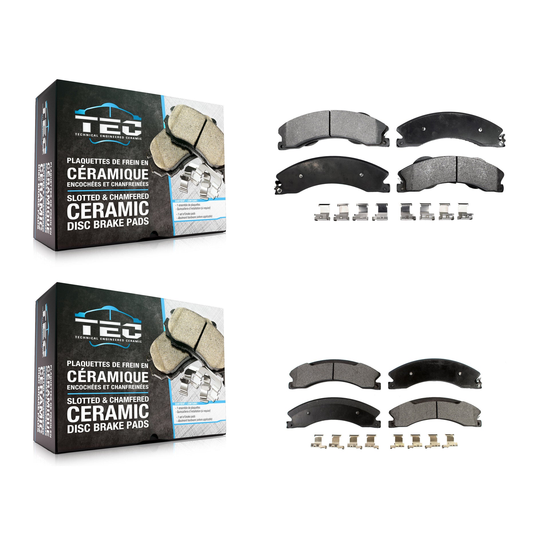 TEC KTC-100190 Disc Brake Pad for 2012-2024 Nissan TITAN XD, Nissan NV1500 and More - Front and Rear