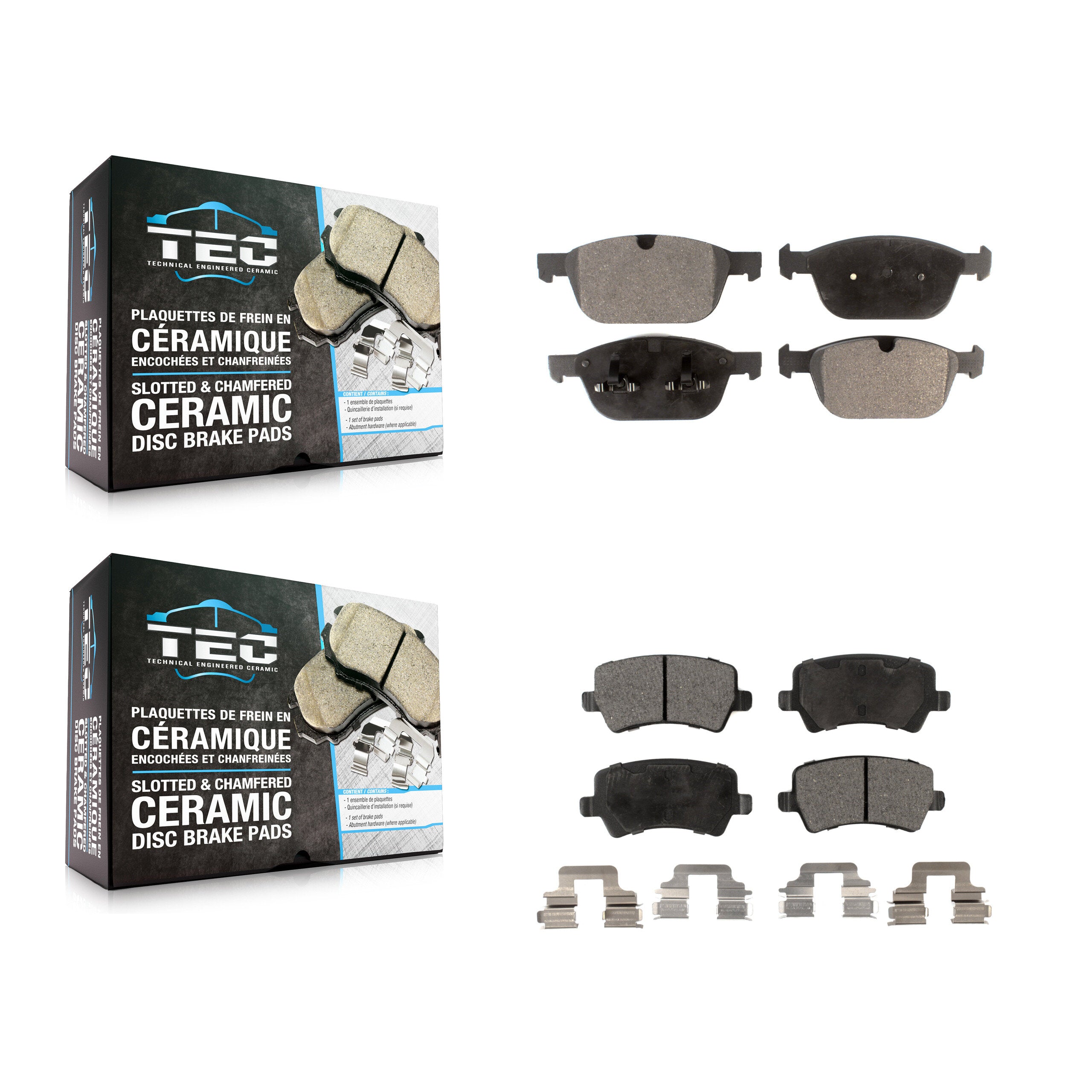 TEC KTC-100191 Disc Brake Pad for 2010-2016 Volvo XC60 - Front and Rear