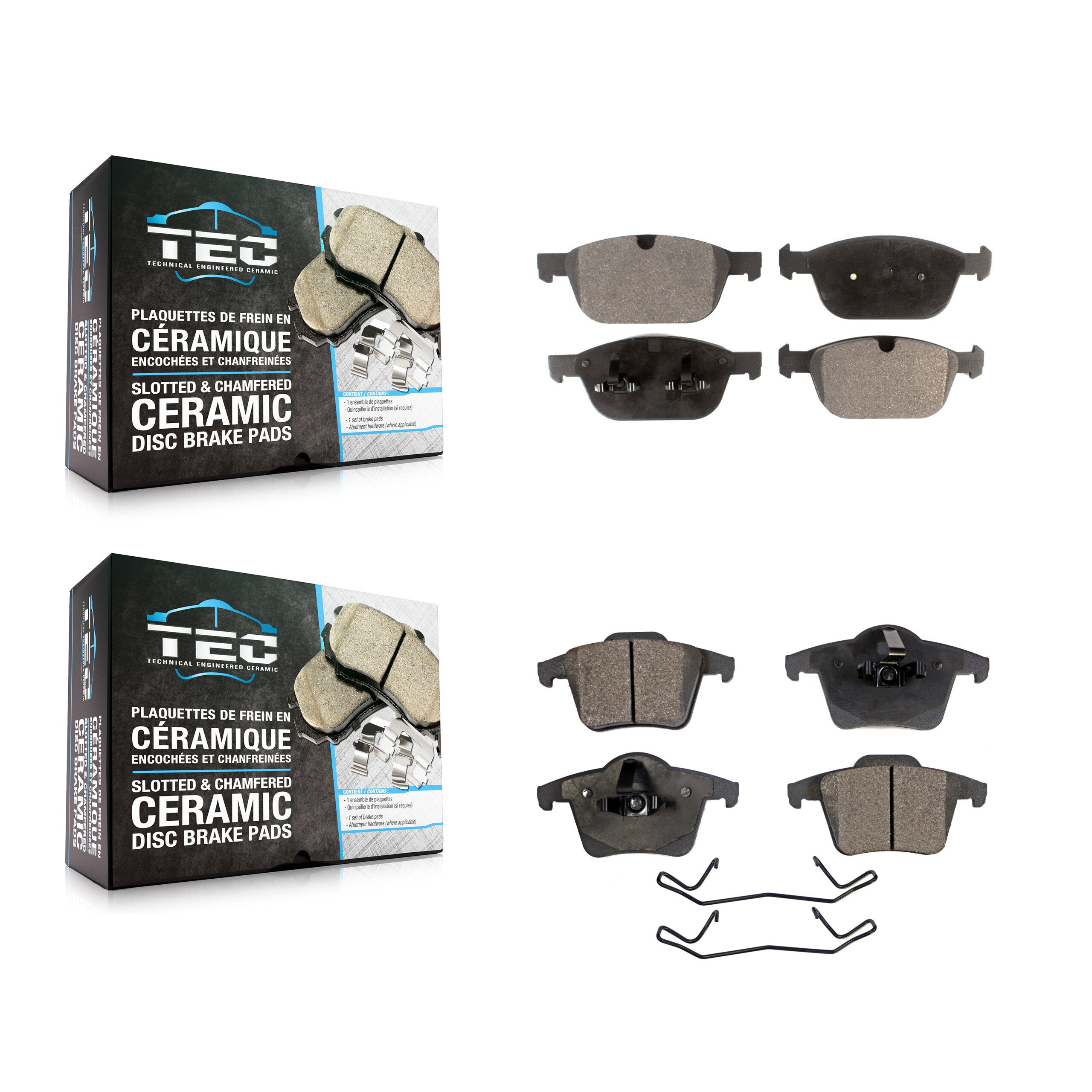 TEC KTC-100192 Disc Brake Pad for 2003-2014 Volvo XC90 - Front and Rear