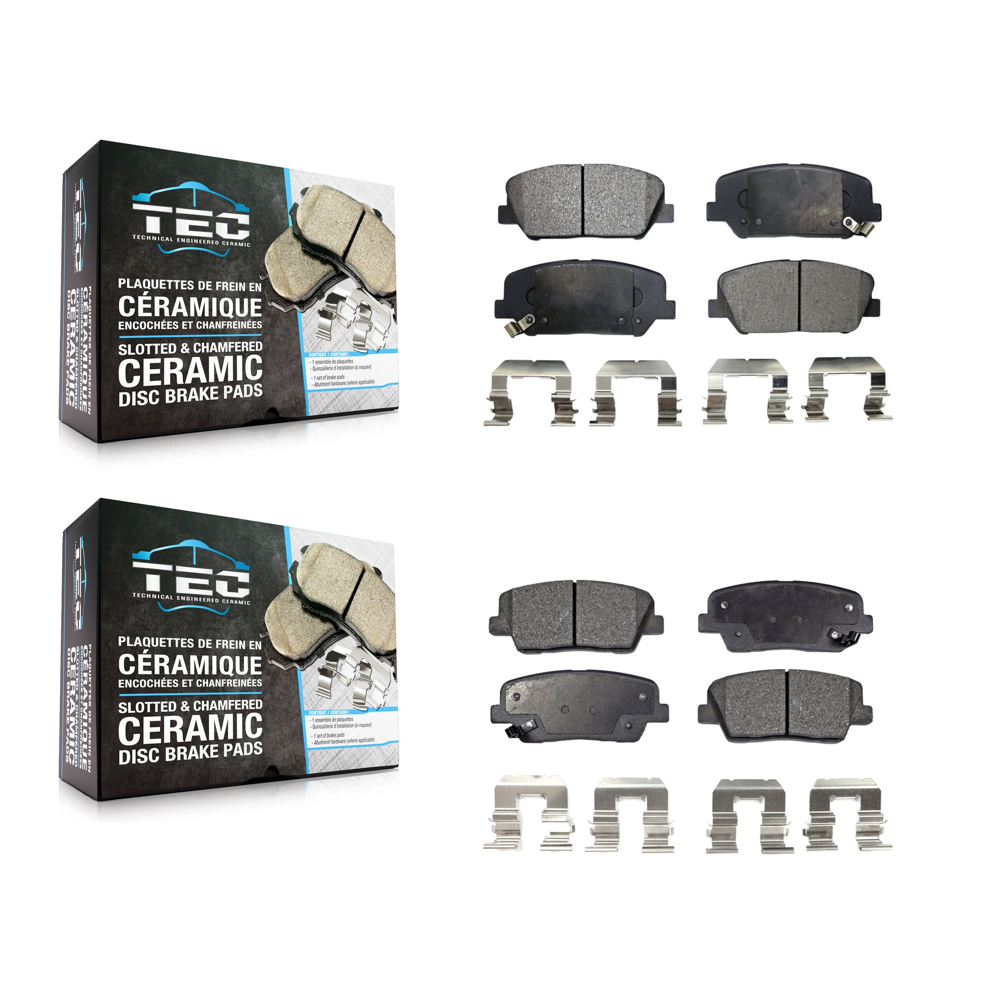 TEC KTC-100193 Disc Brake Pad for 2010-2016 Hyundai Genesis Coupe - Front and Rear