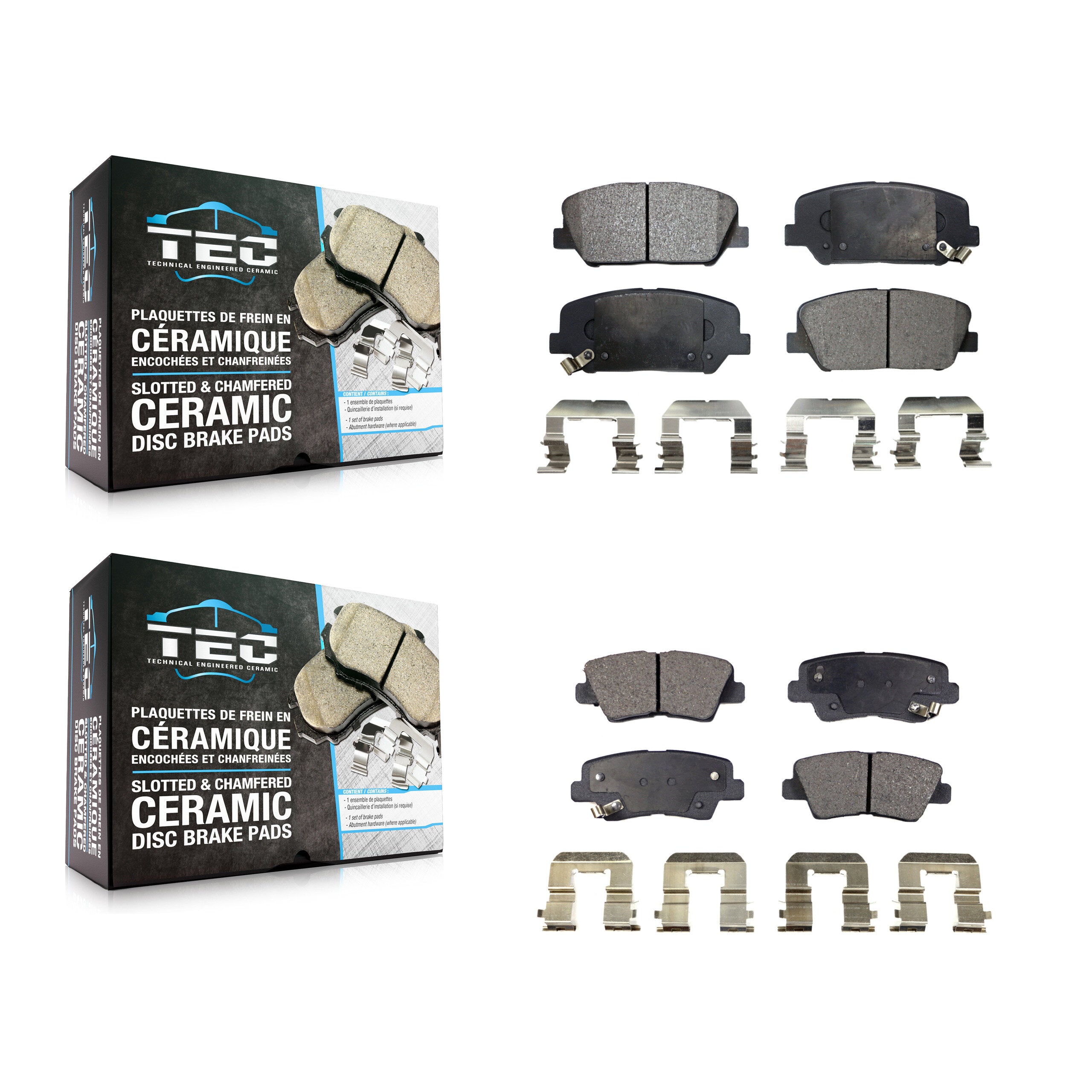 TEC KTC-100194 Disc Brake Pad for 2011-2015 Kia Optima - Front and Rear
