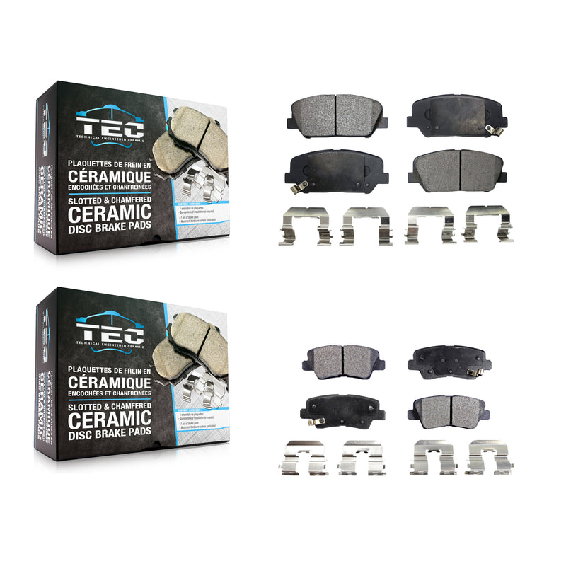 TEC KTC-100195 Disc Brake Pad for 2013-2015 Hyundai Veloster, Kia Optima - Front and Rear