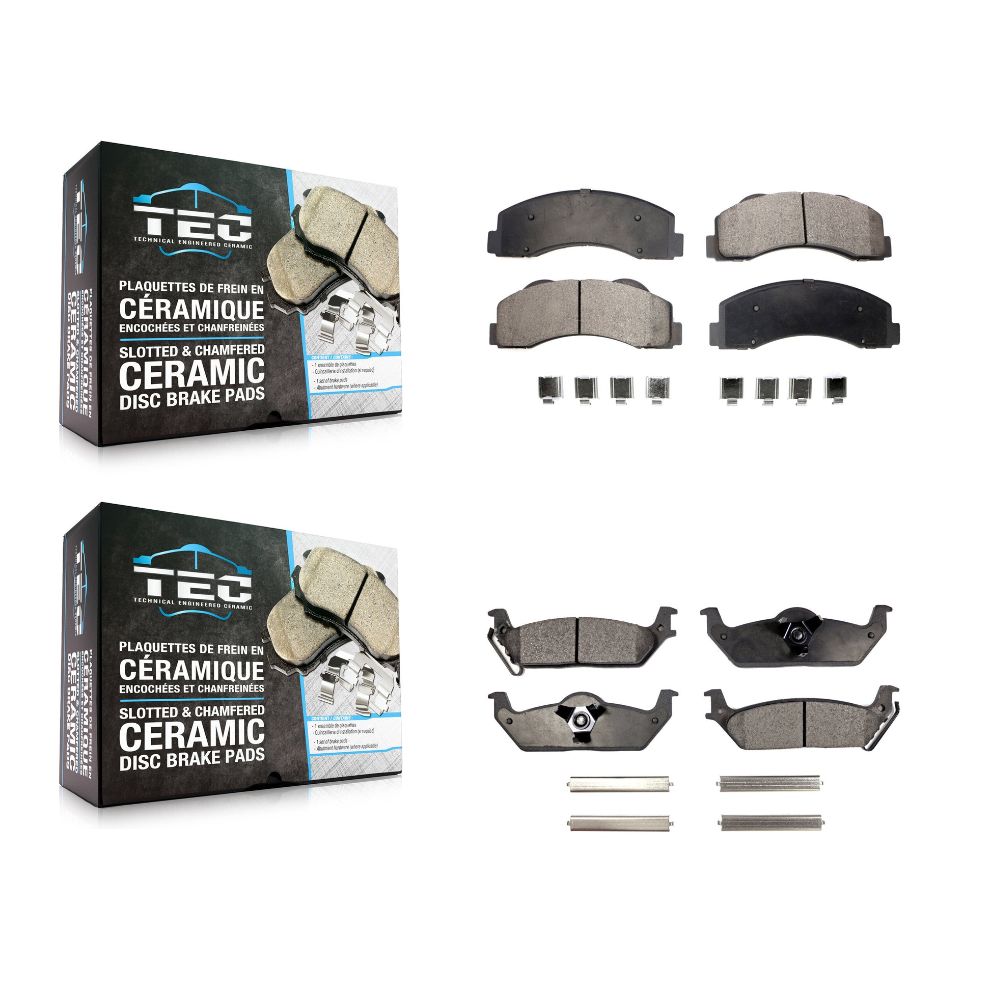TEC KTC-100196 Disc Brake Pad for 2010-2011 Ford F-150 - Front and Rear