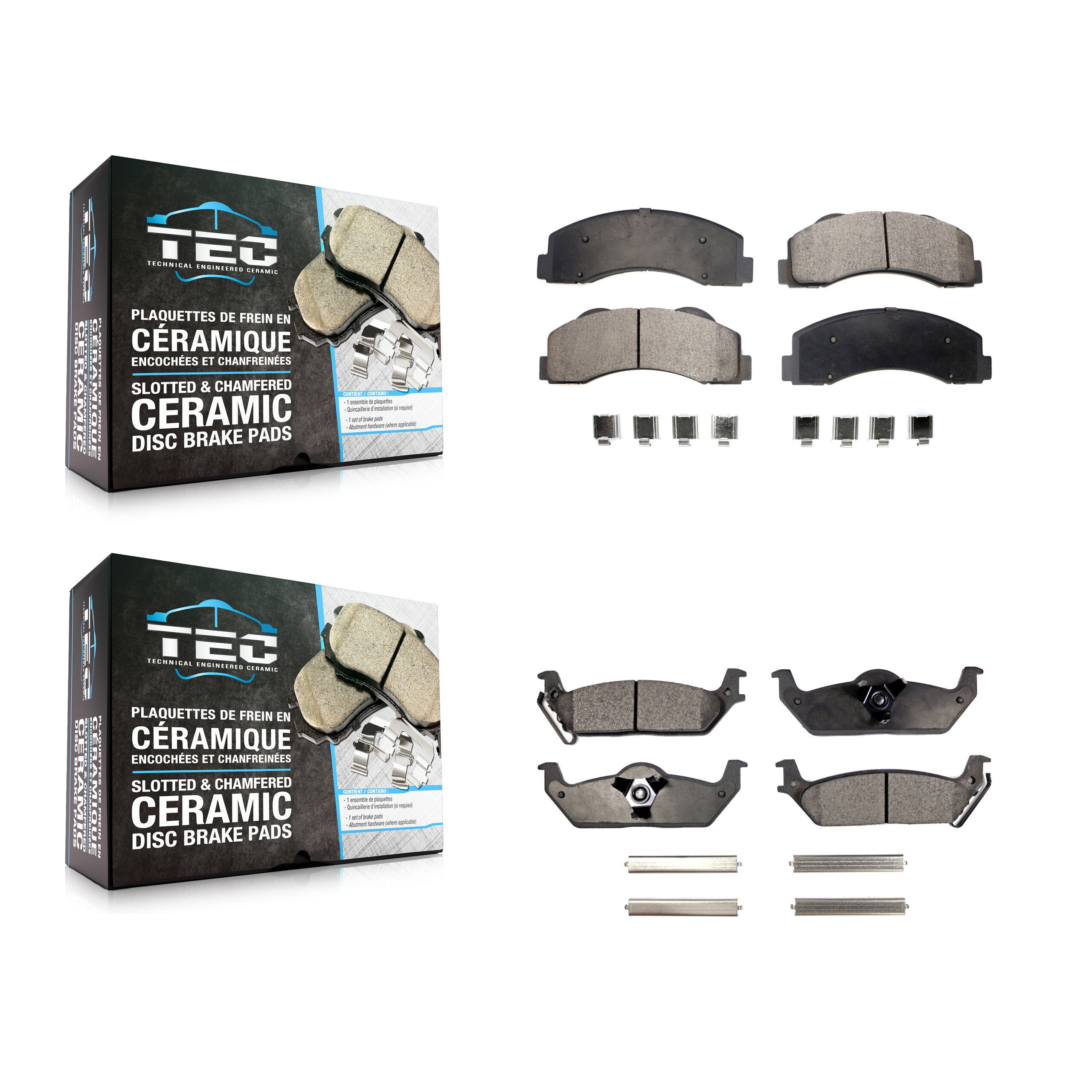 TEC KTC-100196 Disc Brake Pad for 2010-2011 Ford F-150 - Front and Rear