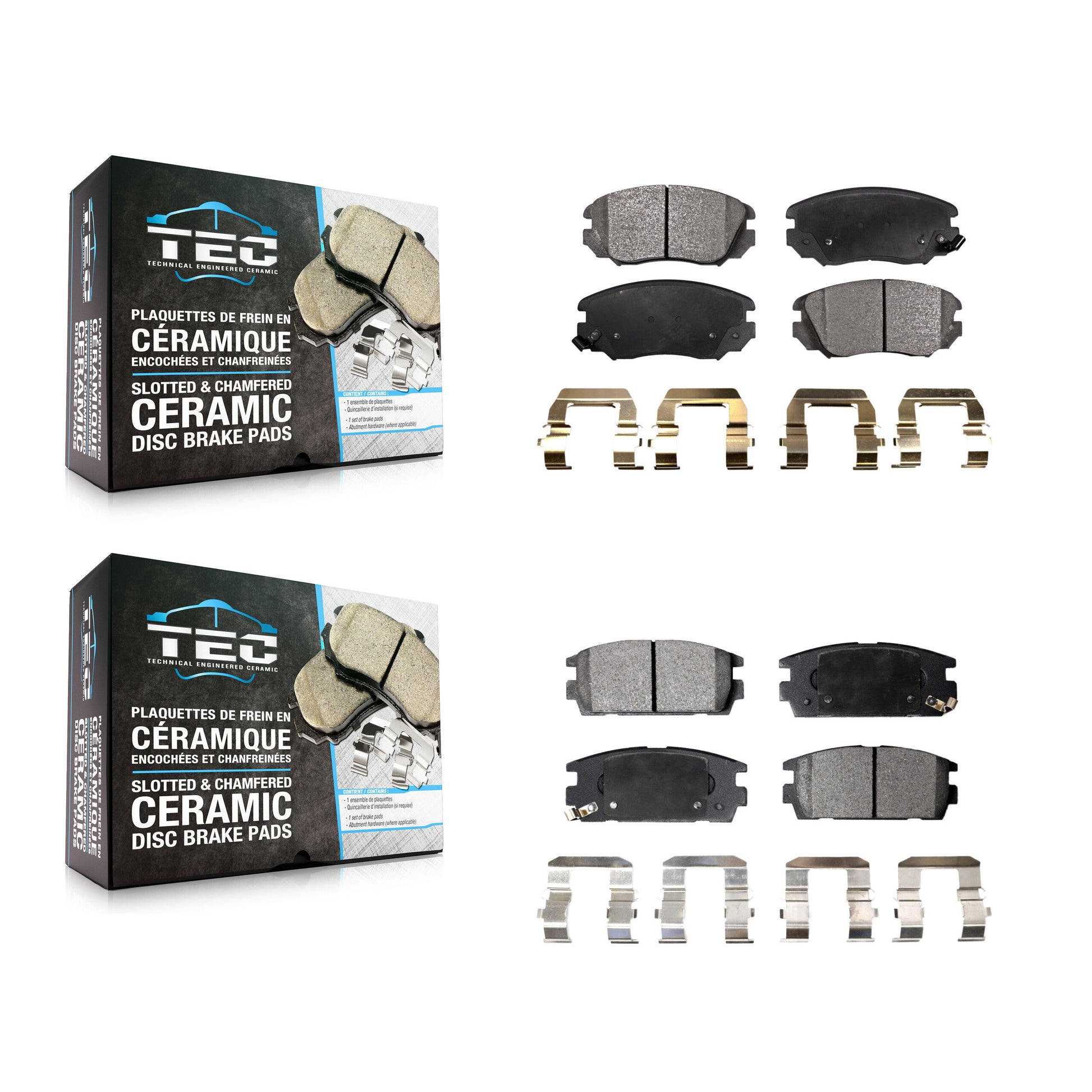 TEC KTC-100199 Disc Brake Pad for 2010-2017 GMC Terrain, Chevrolet Equinox - Front and Rear
