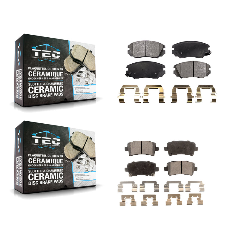 TEC KTC-100200 Disc Brake Pad for 2010-2020 Chevrolet Malibu Limited, Chevrolet Impala and More - Front and Rear