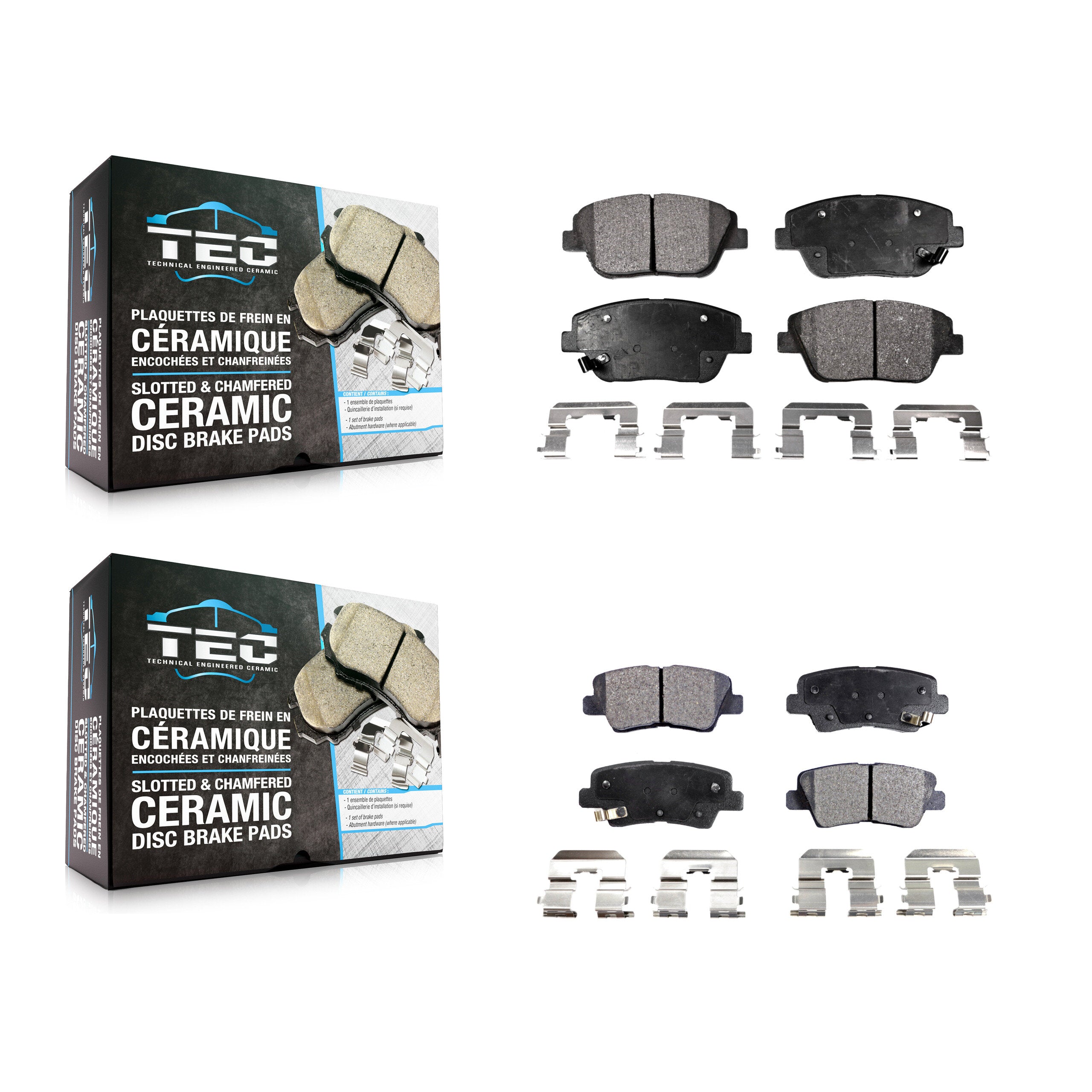 TEC KTC-100209 Disc Brake Pad for 2013-2016 Kia Optima - Front and Rear
