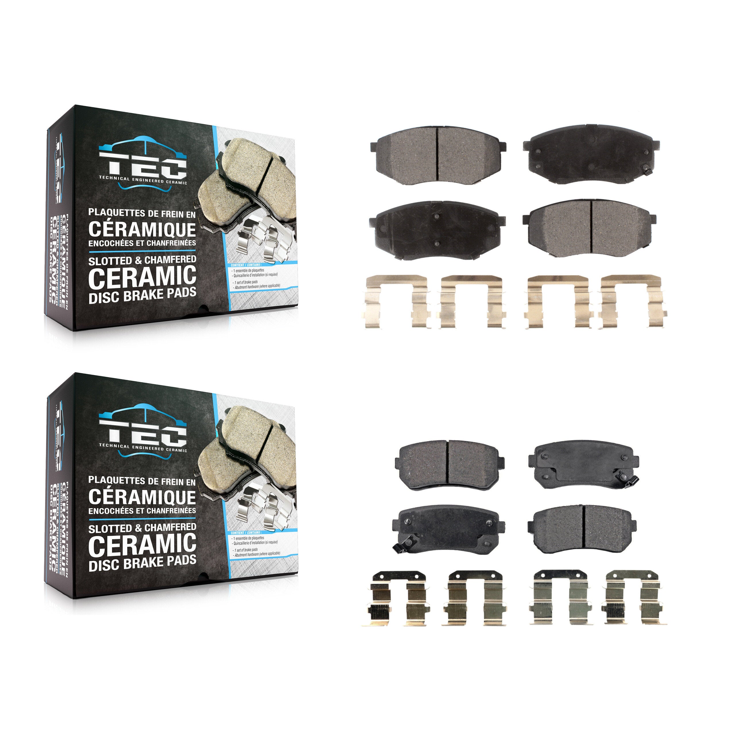 TEC KTC-100210 Disc Brake Pad for 2010-2012 Kia Sportage, Hyundai Tucson - Front and Rear