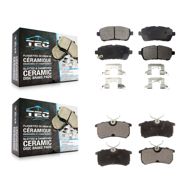 TEC KTC-100211 Disc Brake Pad for 2014-2019 Ford Fiesta - Front and Rear