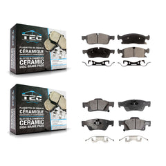 TEC KTC-100213 Disc Brake Pad for 2011-2022 Jeep Grand Cherokee WK, Dodge Durango, Jeep Grand Cherokee - Front and Rear