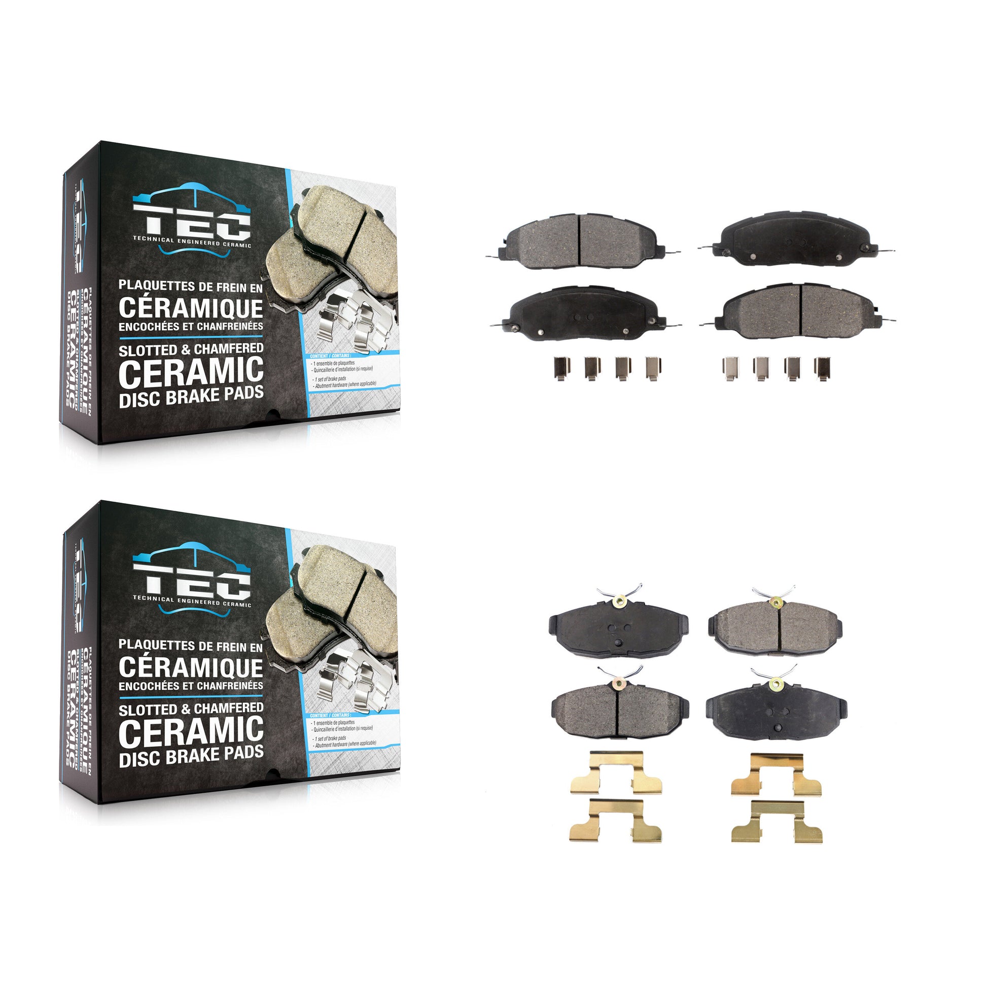 TEC KTC-100215 Disc Brake Pad for 2005-2010 Ford Mustang, Avanti Avanti - Front and Rear