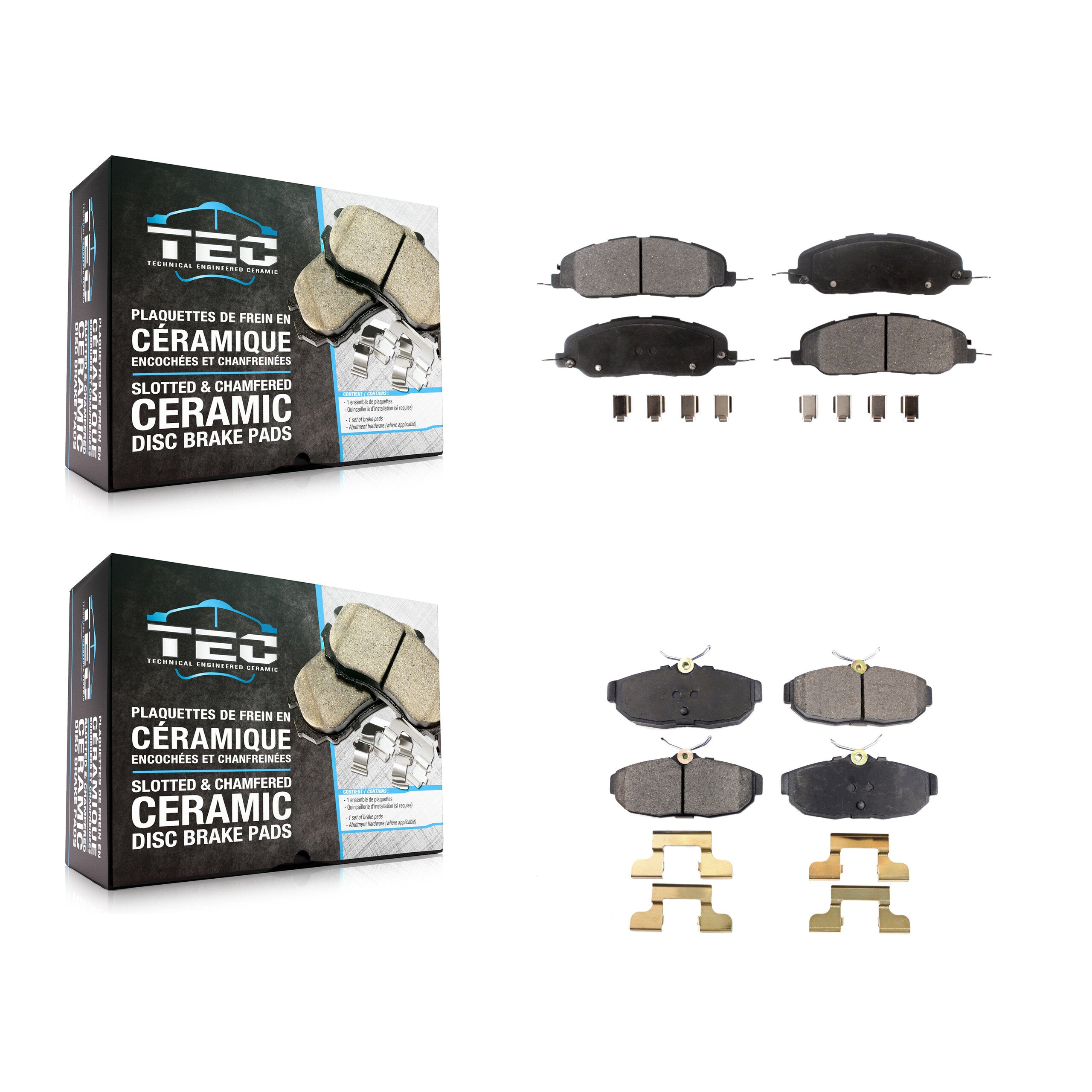 TEC KTC-100215 Disc Brake Pad for 2005-2010 Ford Mustang, Avanti Avanti - Front and Rear