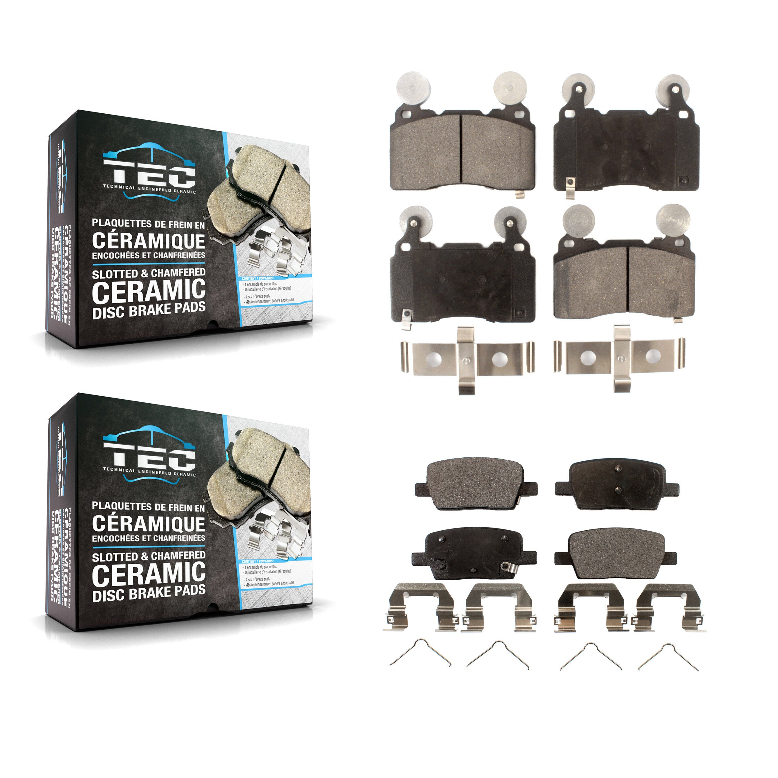 TEC KTC-100220 Disc Brake Pad for 2016-2020 Cadillac CT6 - Front and Rear