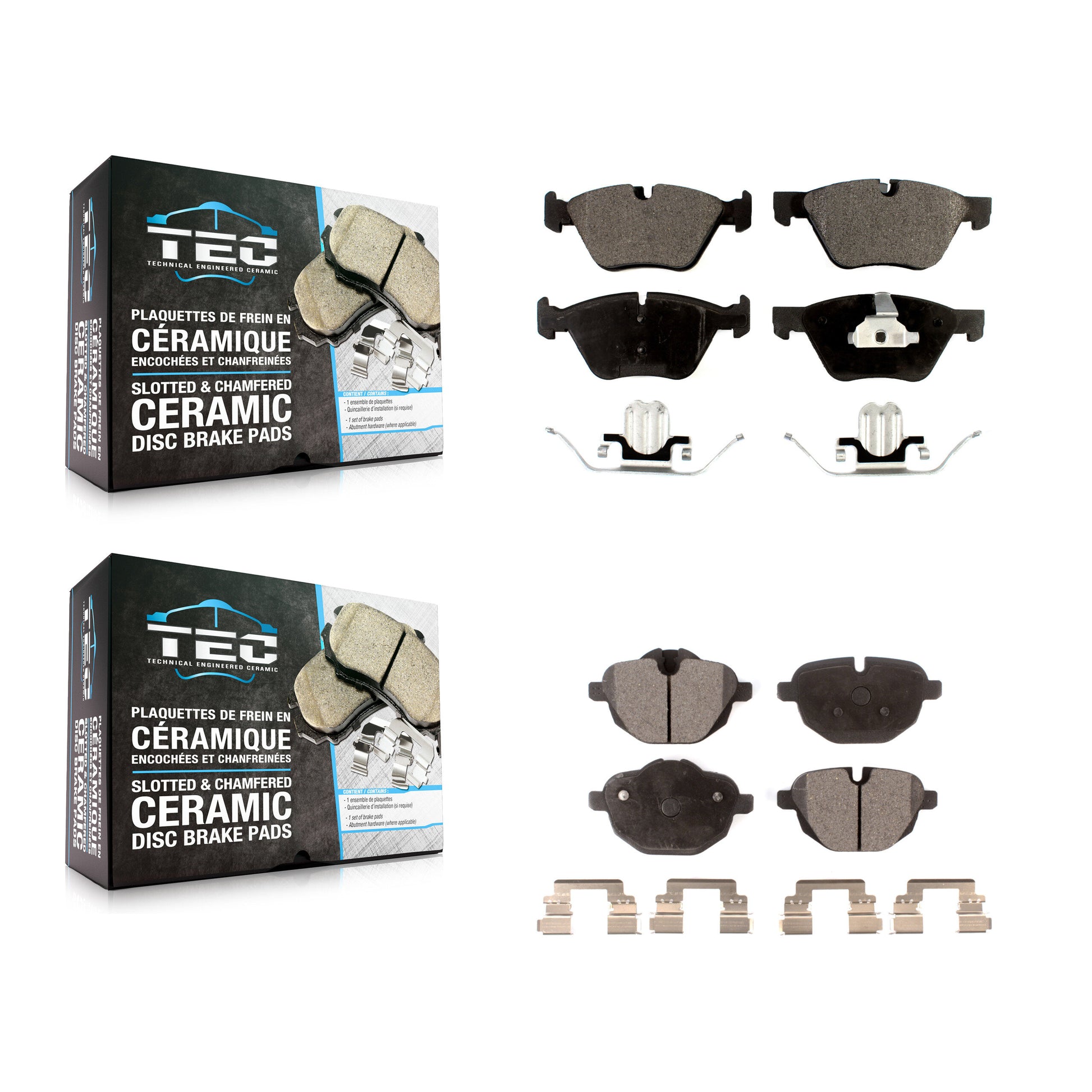 TEC KTC-100221 Disc Brake Pad for 2011-2016 BMW 528i xDrive, BMW 528i - Front and Rear