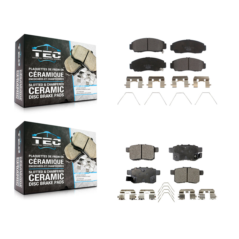 TEC KTC-100224 Disc Brake Pad for 2010-2014 Honda Accord, Acura TSX - Front and Rear