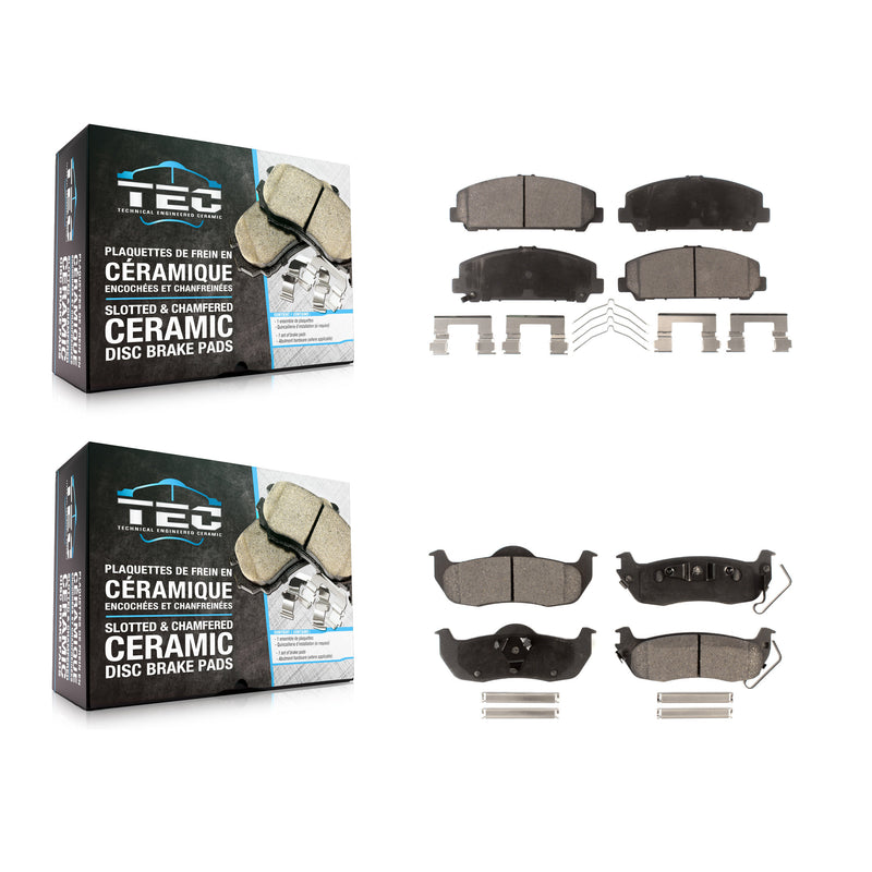 TEC KTC-100227 Disc Brake Pad for 2006-2015 Nissan TITAN, INFINITI QX56, Nissan Armada - Front and Rear