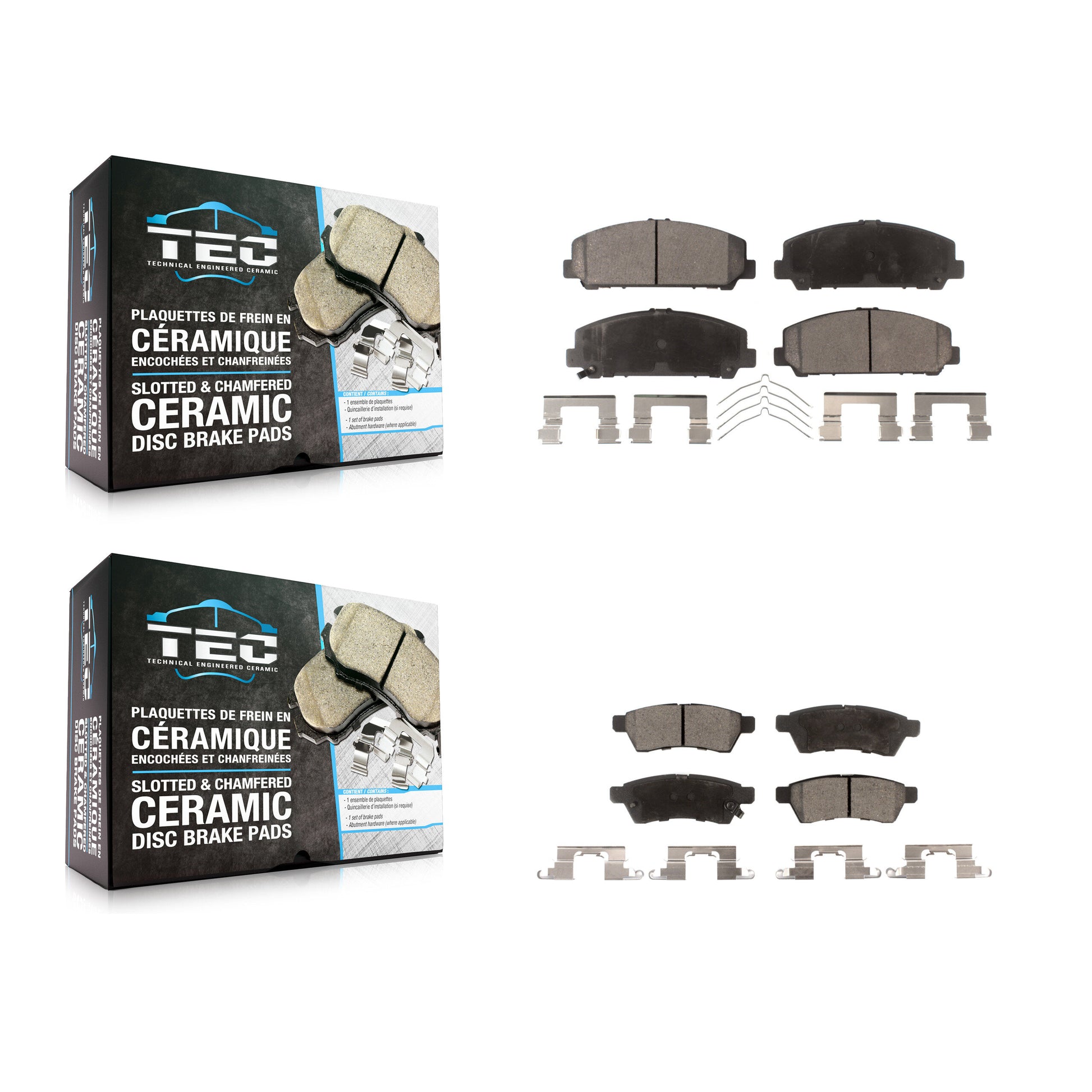 TEC KTC-100228 Disc Brake Pad for 2011-2012 Suzuki Equator - Front and Rear