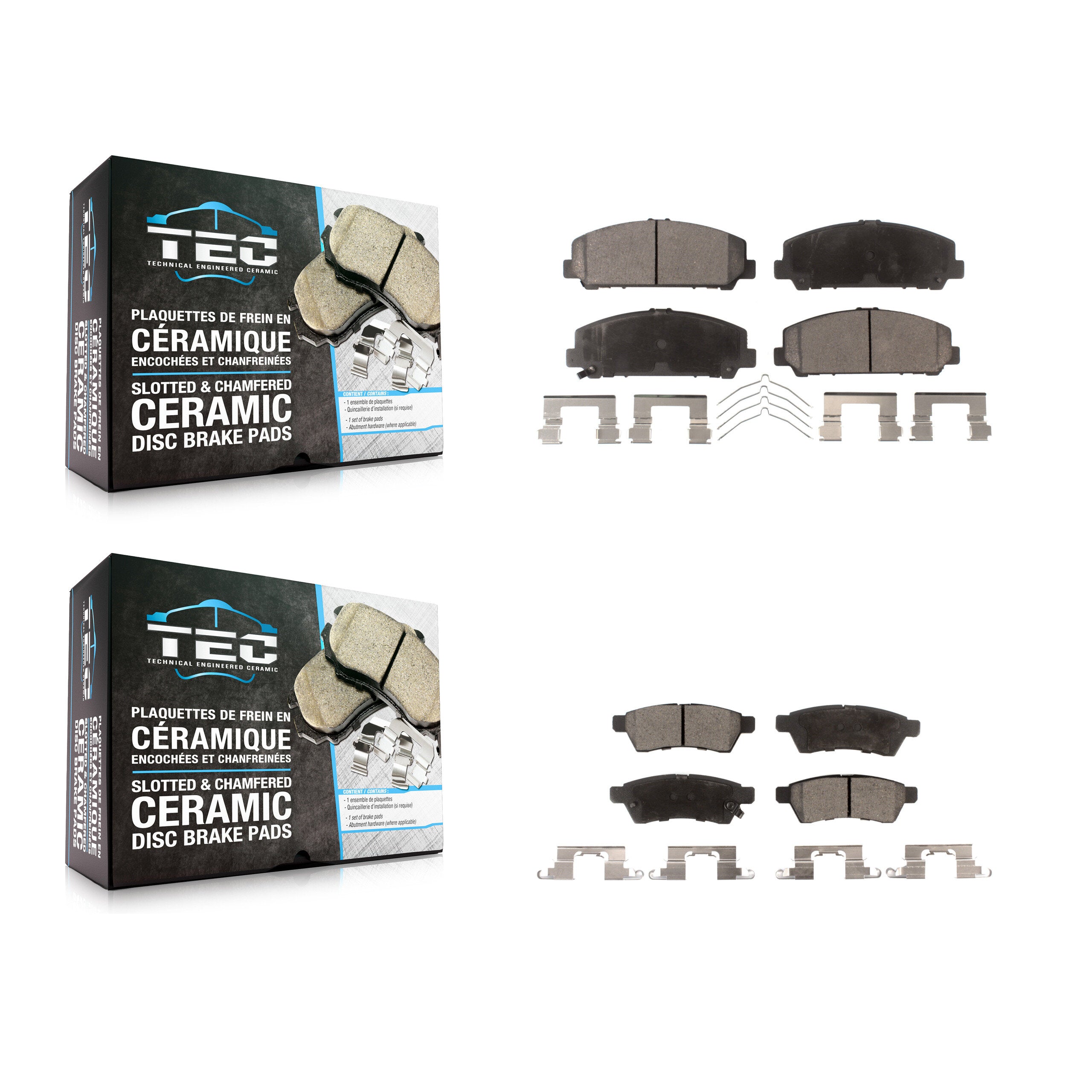 TEC KTC-100228 Disc Brake Pad for 2011-2012 Suzuki Equator - Front and Rear