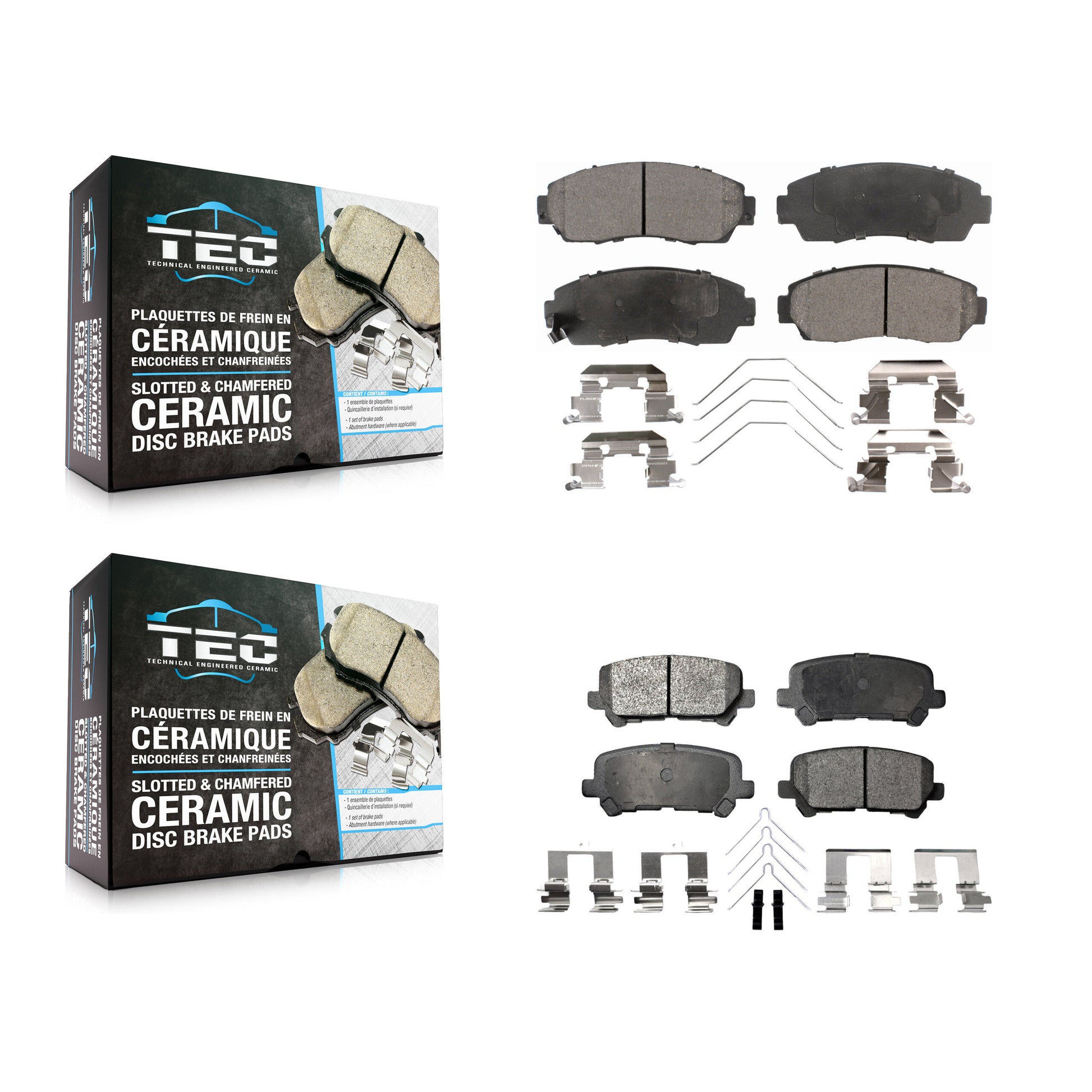 TEC KTC-100232 Disc Brake Pad for 2011-2017 Honda Odyssey - Front and Rear