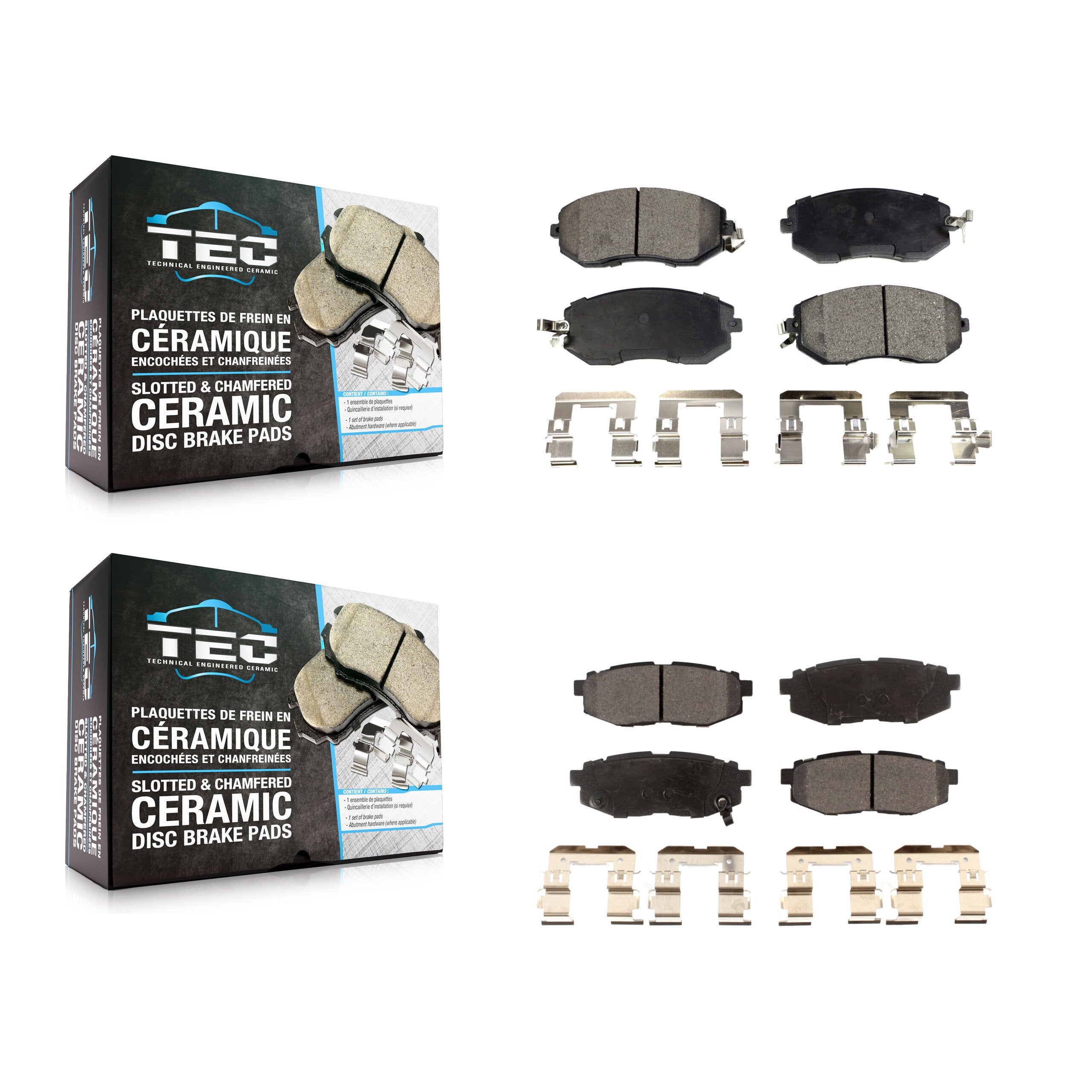 TEC KTC-100238 Disc Brake Pad for 2013-2023 Subaru BRZ, Toyota GR86 and More - Front and Rear