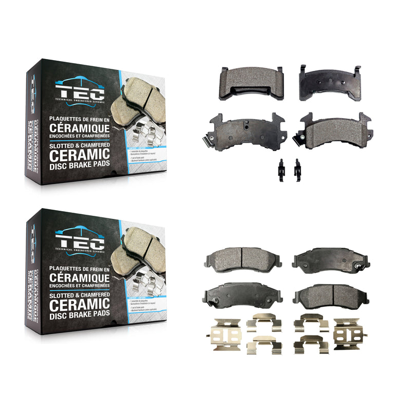 TEC KTC-100239 Disc Brake Pad for 1997-2002 Chevrolet S10, GMC Sonoma and More - Front and Rear