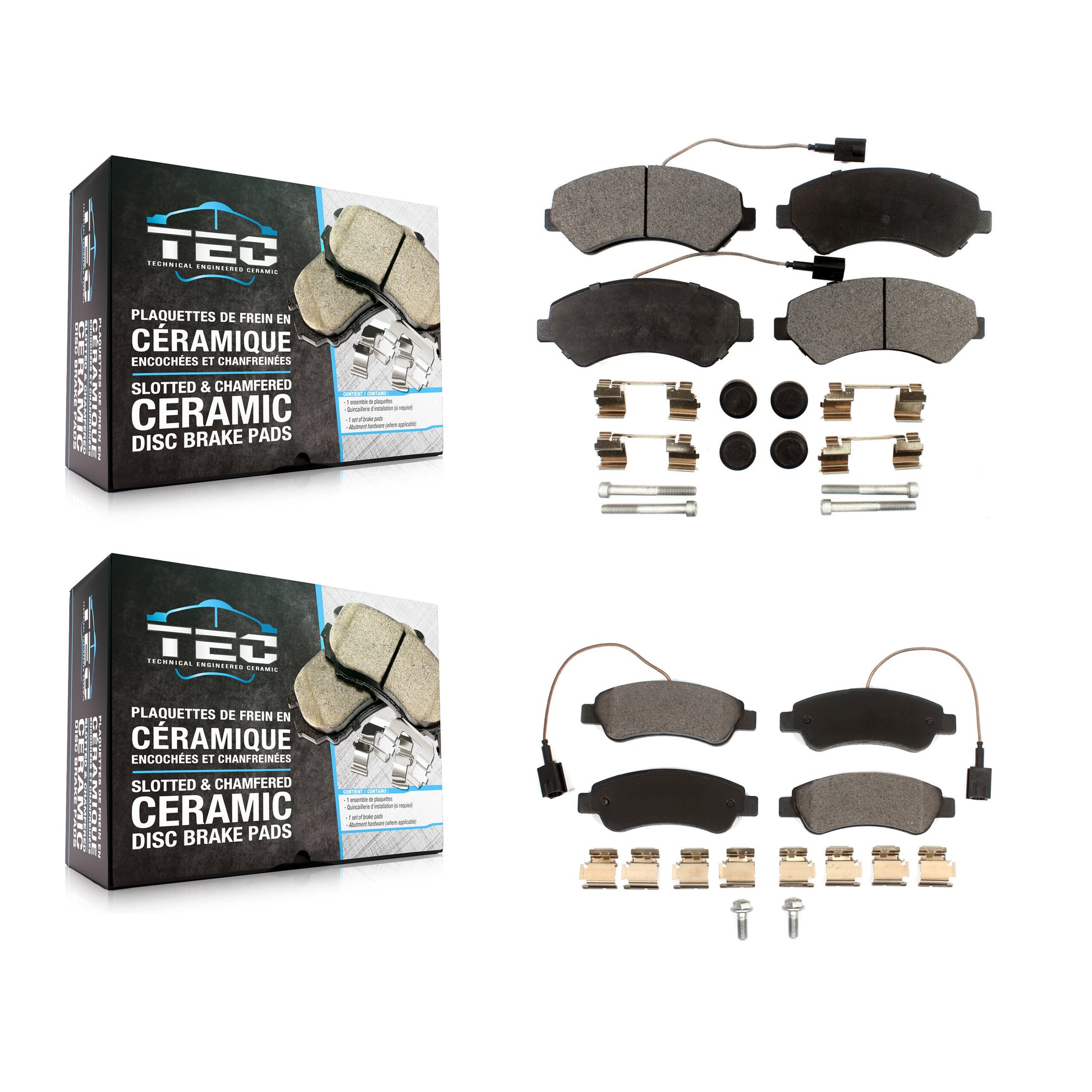 TEC KTC-100240 Disc Brake Pad for 2014-2020 Ram ProMaster 1500, Ram ProMaster 2500, Ram ProMaster 3500 - Front and Rear