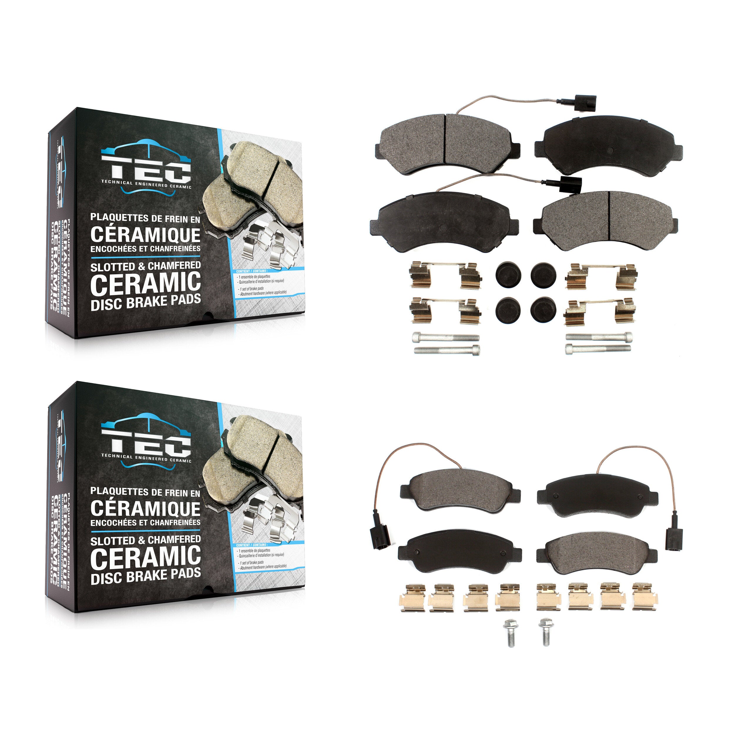 TEC KTC-100240 Disc Brake Pad for 2014-2020 Ram ProMaster 1500, Ram ProMaster 2500, Ram ProMaster 3500 - Front and Rear