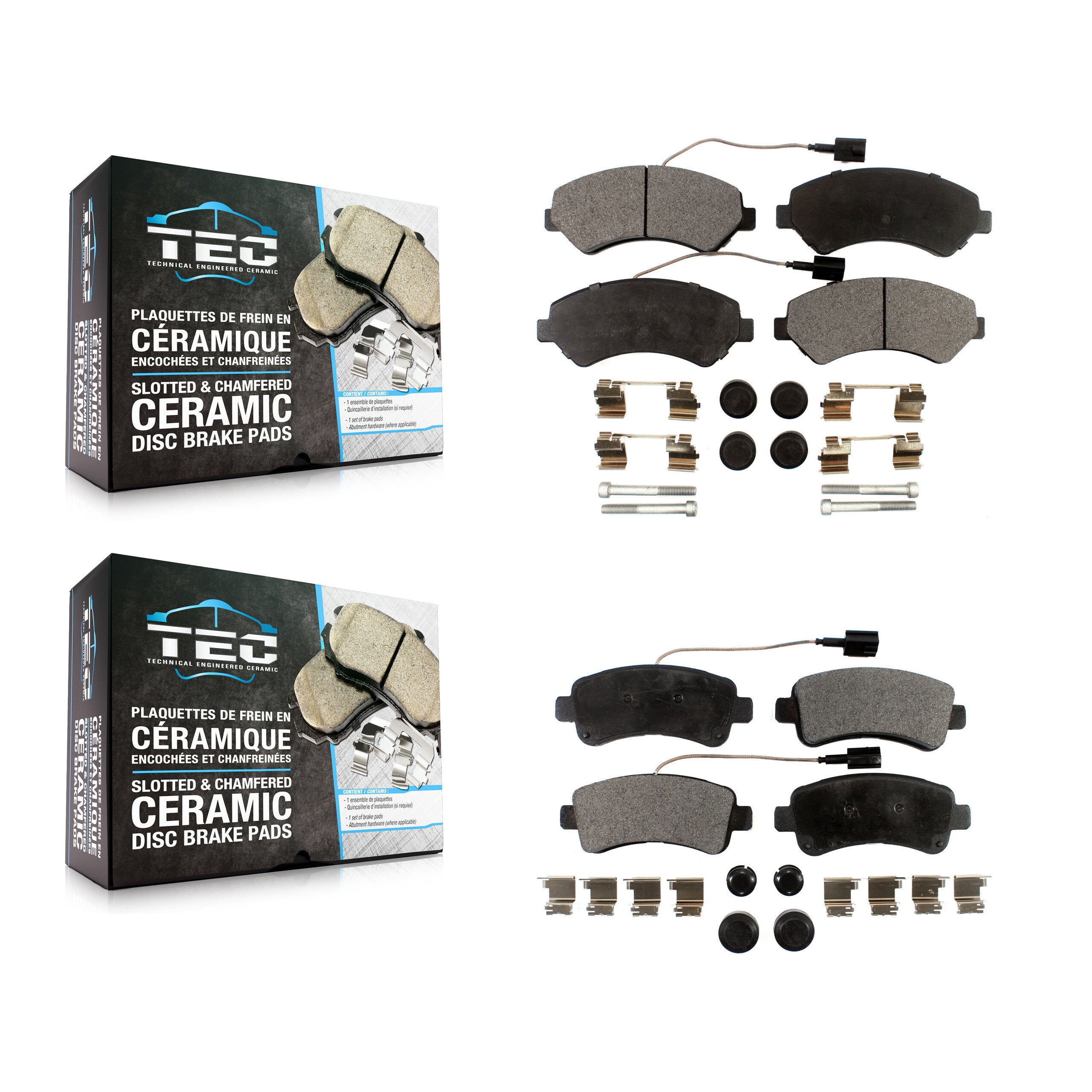 TEC KTC-100241 Disc Brake Pad for 2014-2020 Ram ProMaster 1500, Ram ProMaster 2500, Ram ProMaster 3500 - Front and Rear
