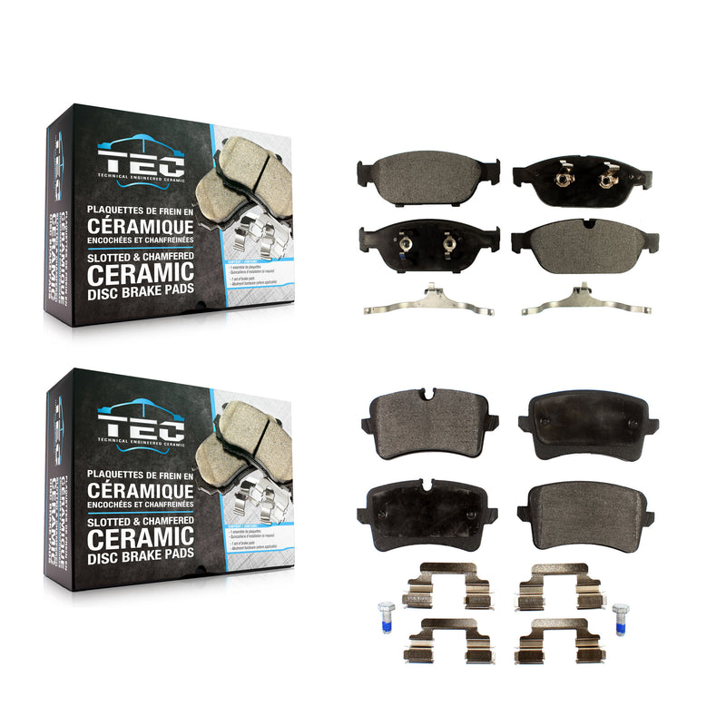 TEC KTC-100244 Disc Brake Pad for 2011-2018 Audi A6, Audi A6 Quattro and More - Front and Rear