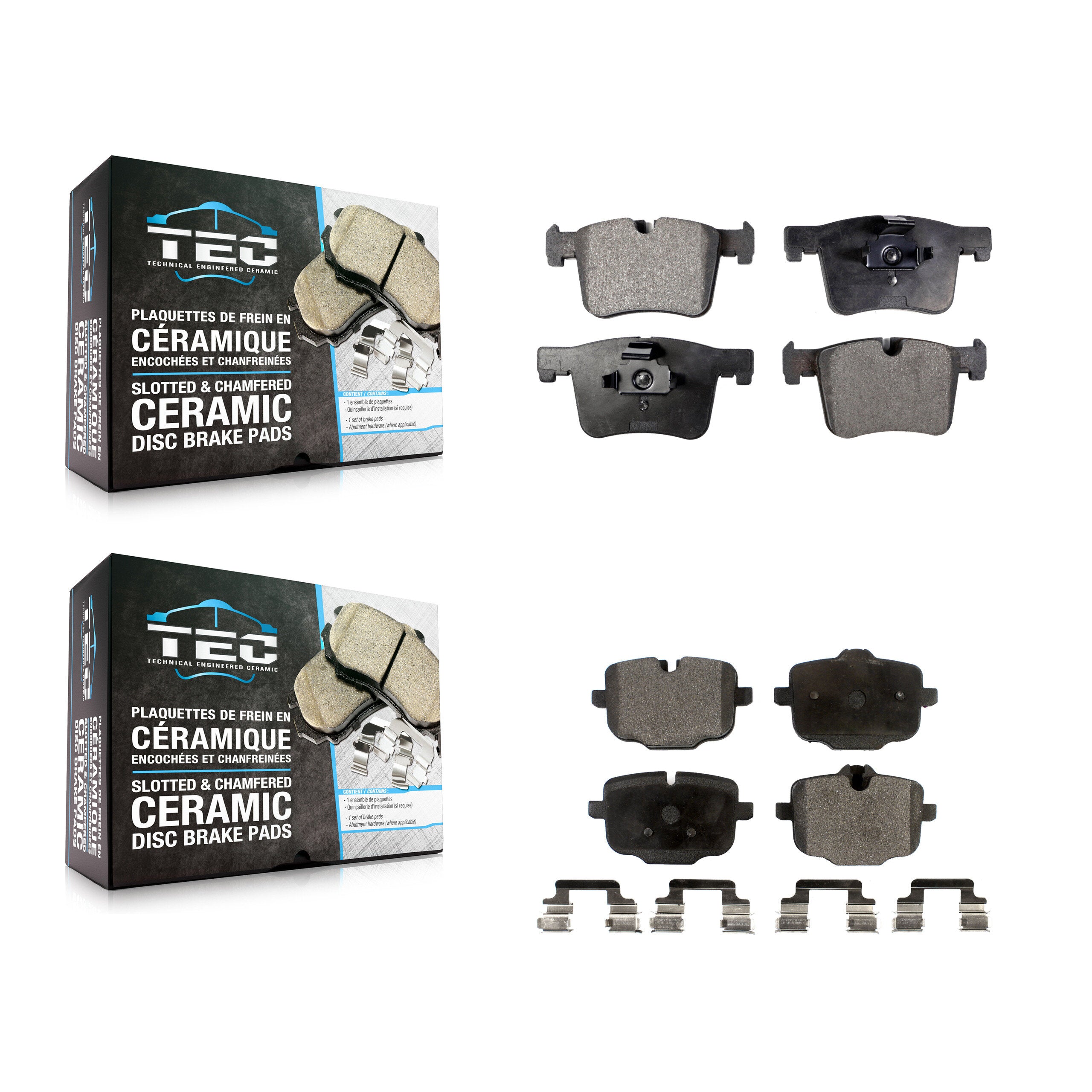 TEC KTC-100247 Disc Brake Pad for 2012 BMW X3 - Front and Rear