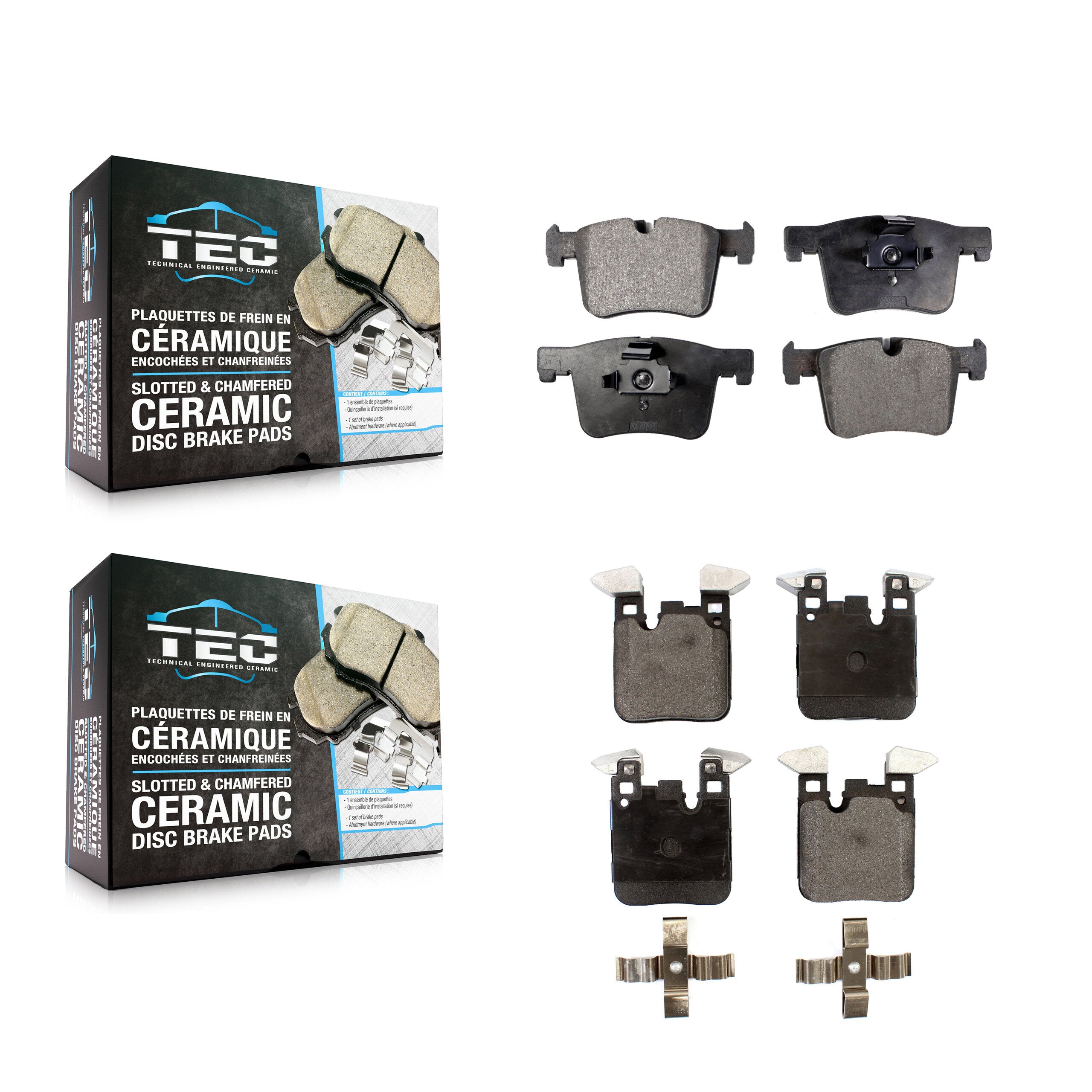 TEC KTC-100251 Disc Brake Pad for 2012 BMW 328i - Front and Rear