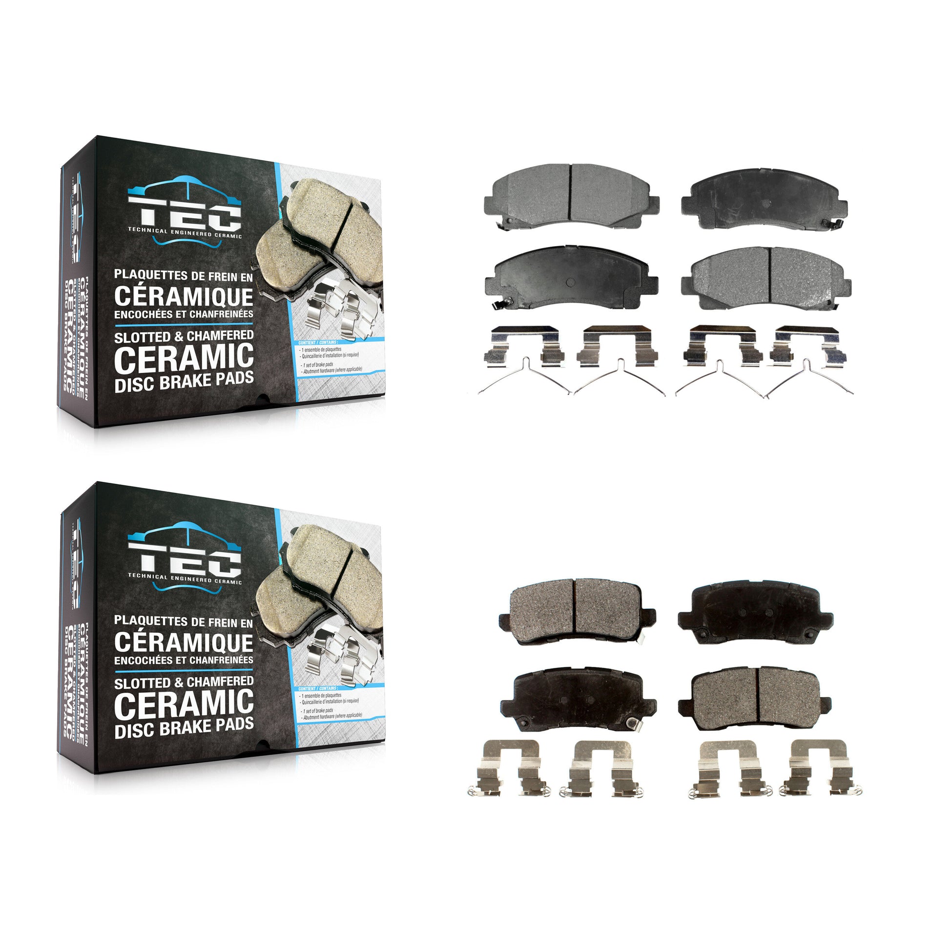 TEC KTC-100255 Disc Brake Pad for 2015-2020 Acura TLX - Front and Rear