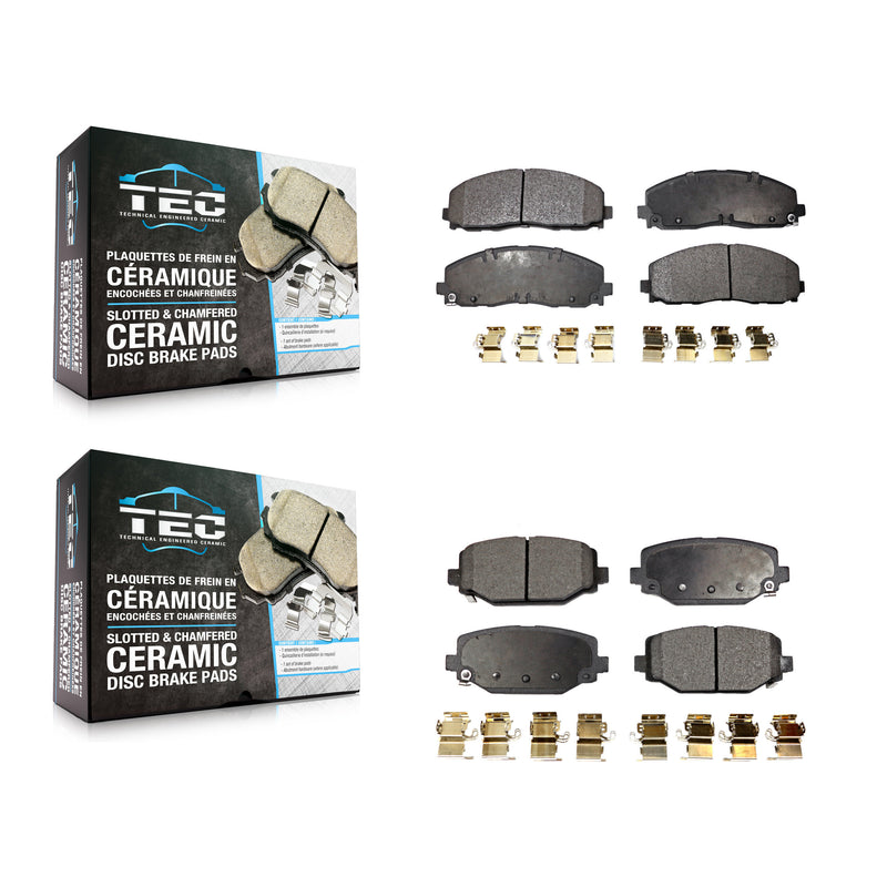 TEC KTC-100256 Disc Brake Pad for 2012-2020 Dodge Grand Caravan, Dodge Journey and More - Front and Rear