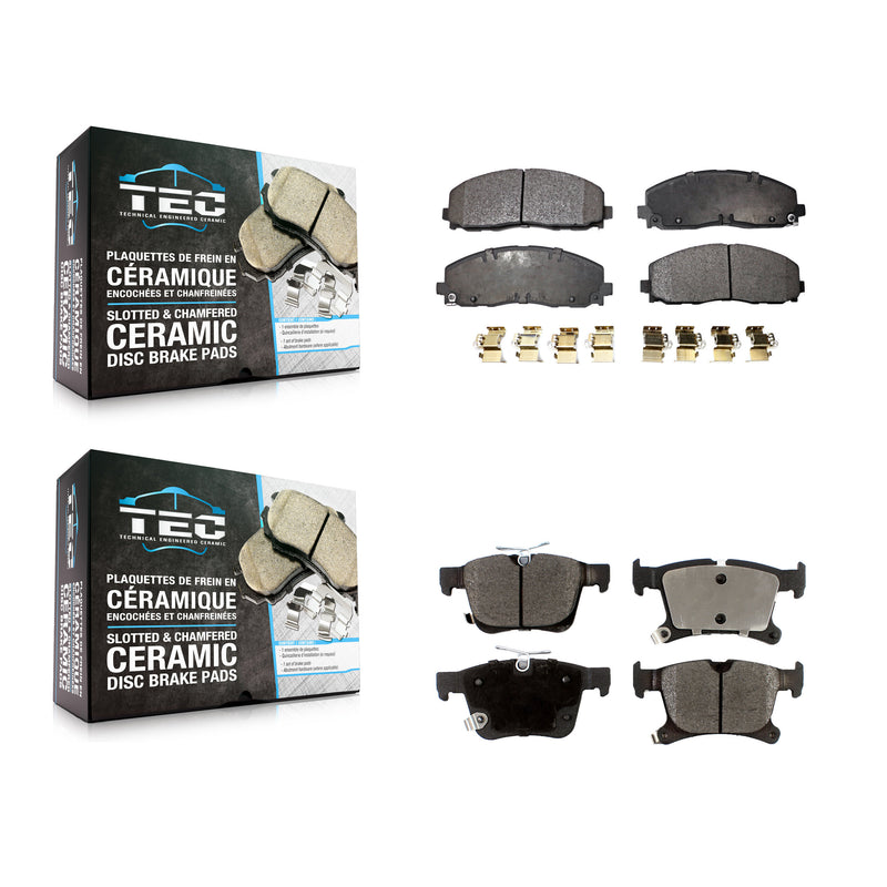 TEC KTC-100257 Disc Brake Pad for 2017-2024 Chrysler Pacifica, Chrysler Grand Caravan, Chrysler Voyager - Front and Rear