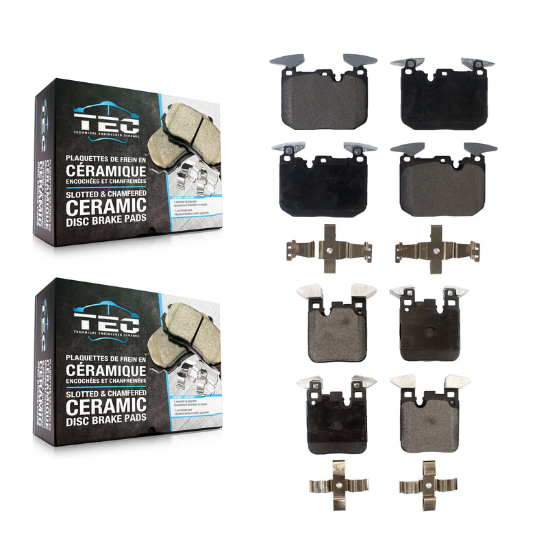 TEC KTC-100260 Disc Brake Pad for 2012-2021 BMW 340i GT xDrive, BMW 440i and More - Front and Rear