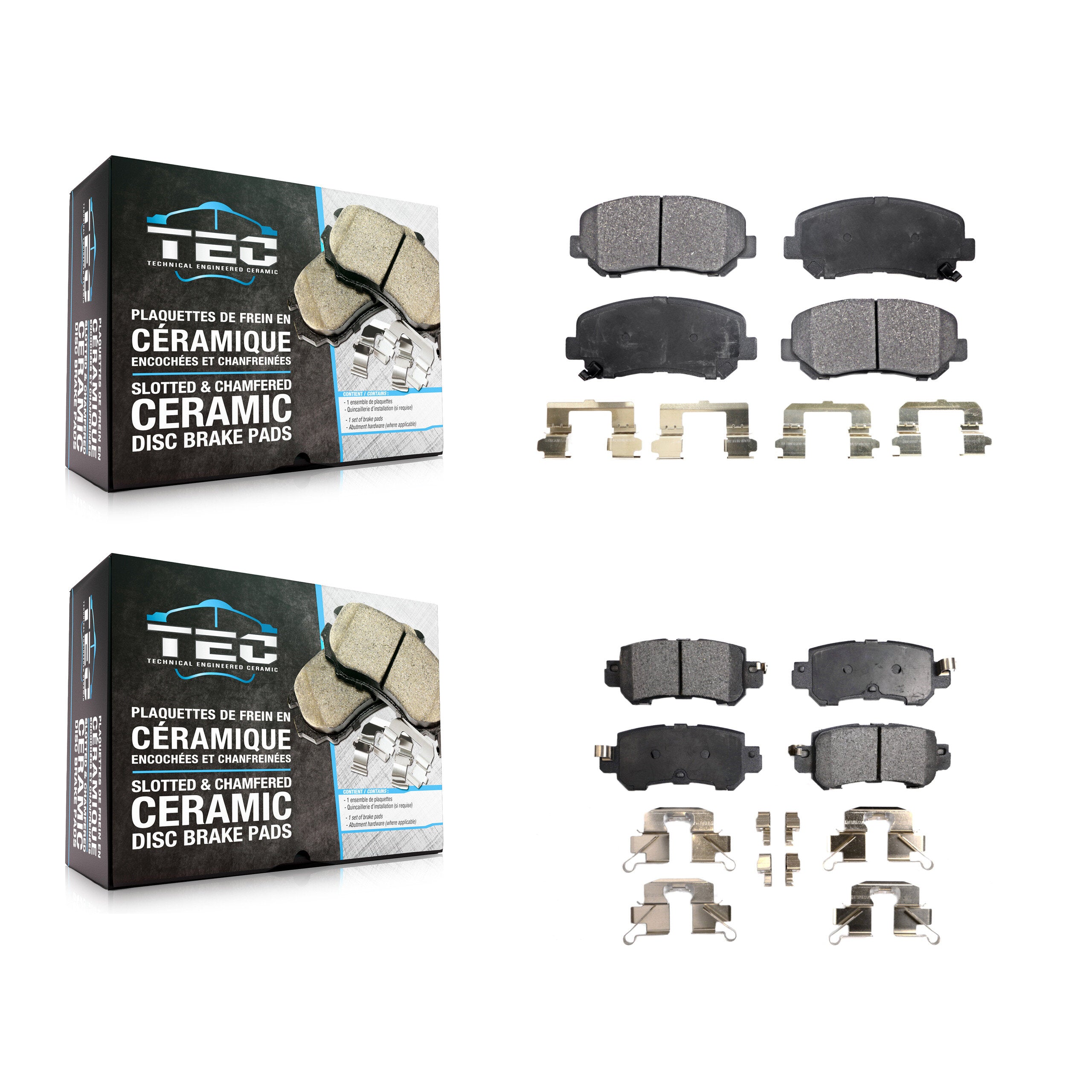 TEC KTC-100264 Disc Brake Pad for 2013-2015 Mazda CX-5 - Front and Rear
