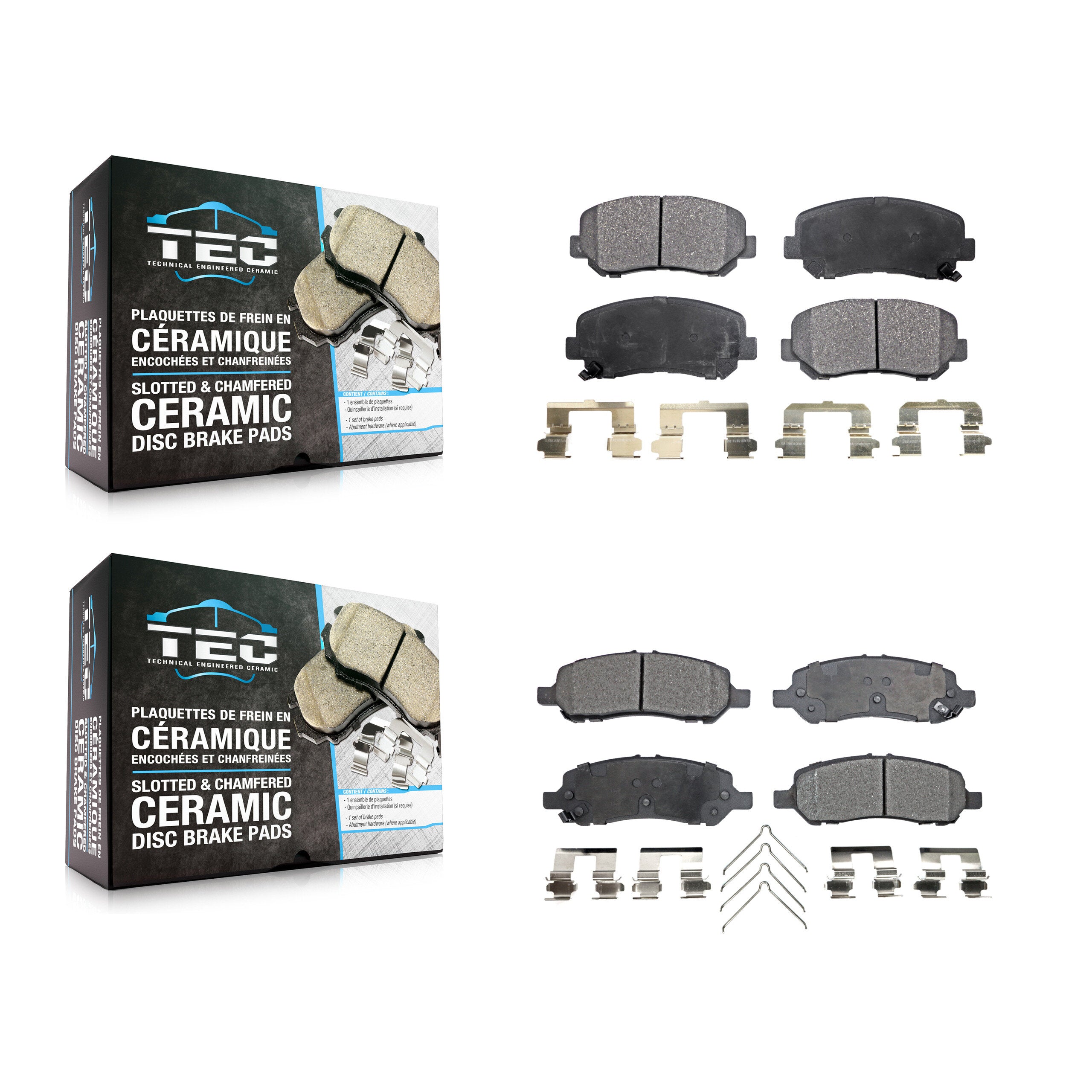 TEC KTC-100265 Disc Brake Pad for 2013-2016 Dodge Dart - Front and Rear