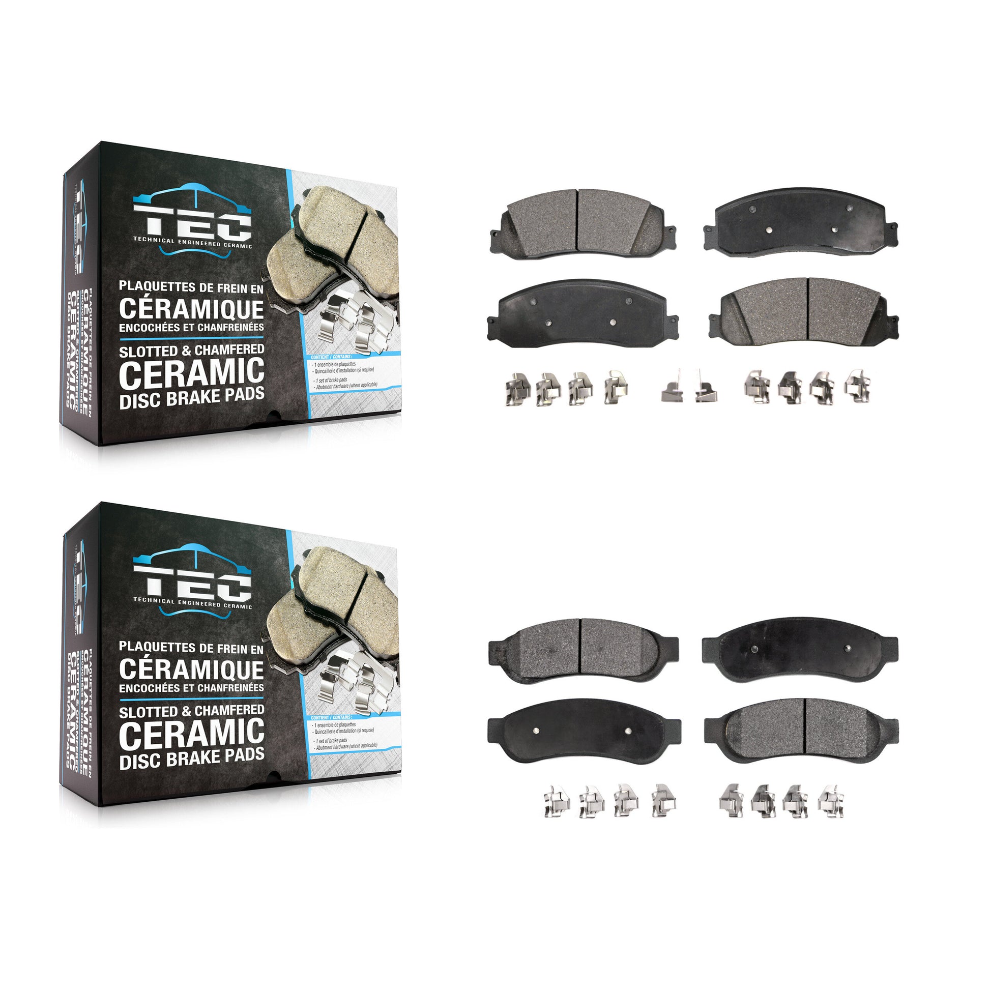 TEC KTC-100270 Disc Brake Pad for 2008-2012 Ford F-250 Super Duty, Ford F-350 Super Duty - Front and Rear