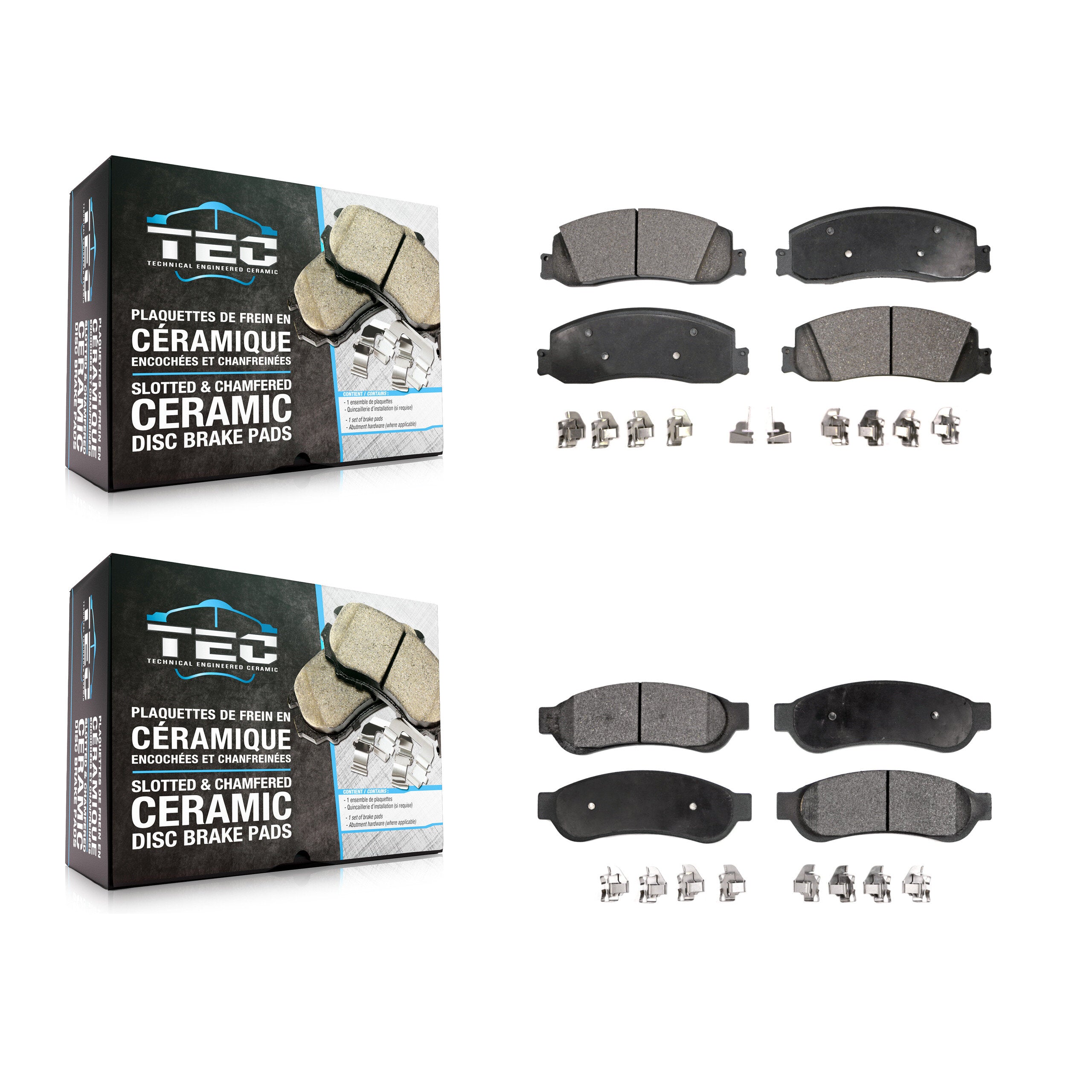TEC KTC-100270 Disc Brake Pad for 2008-2012 Ford F-250 Super Duty, Ford F-350 Super Duty - Front and Rear