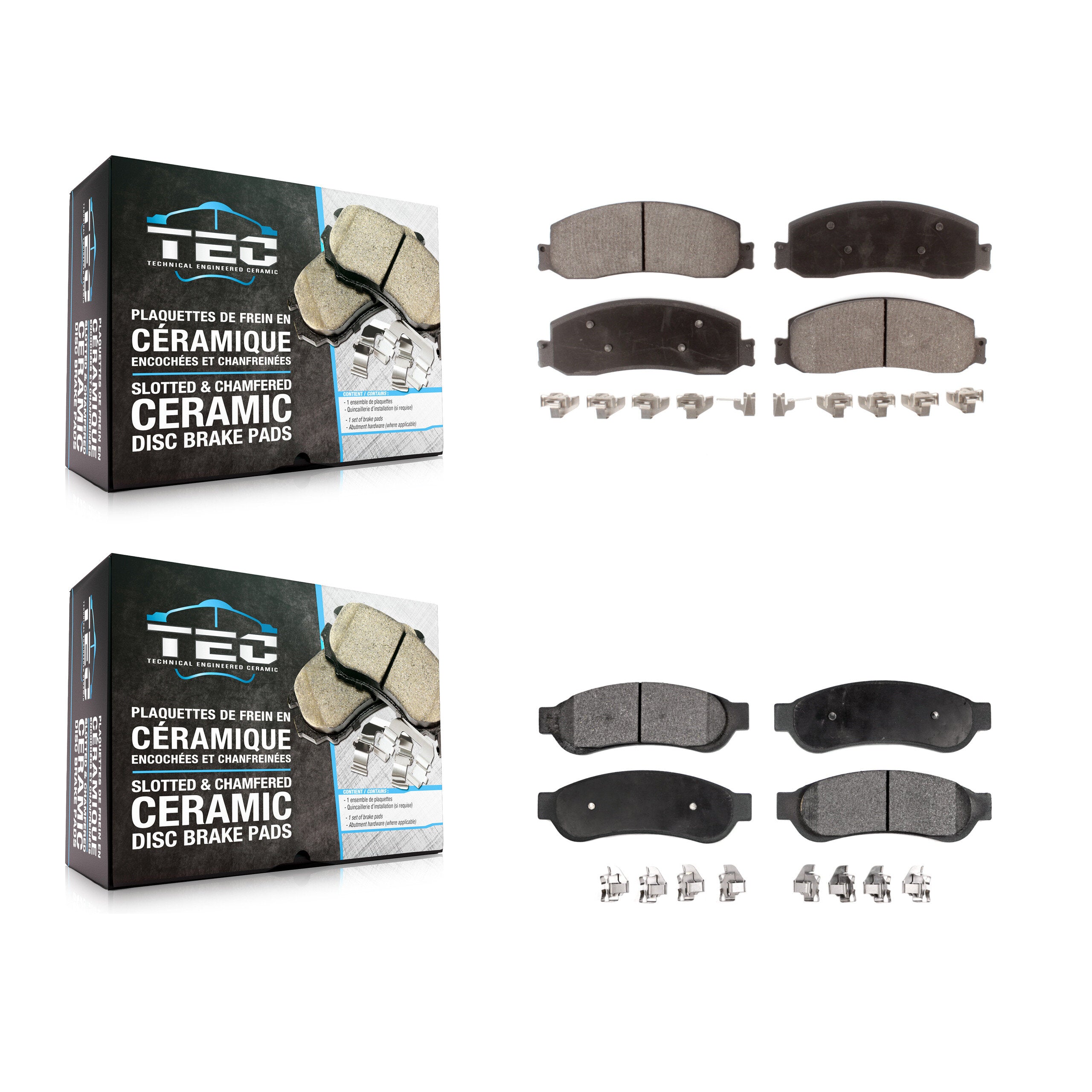 TEC KTC-100271 Disc Brake Pad for 2010-2012 Ford F-250 Super Duty, Ford F-350 Super Duty - Front and Rear