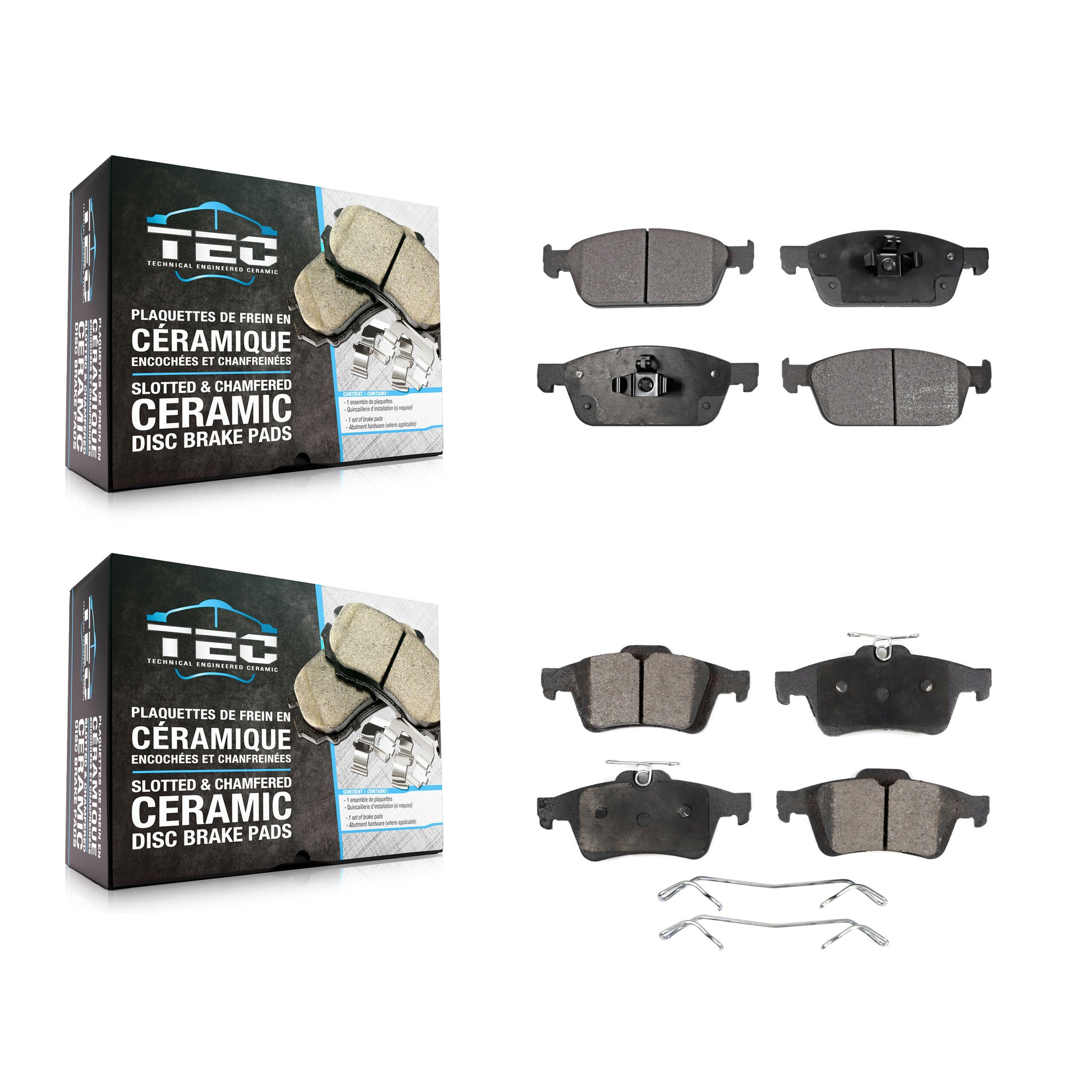 TEC KTC-100272 Disc Brake Pad for 2013-2023 Ford Transit Connect, Ford Escape - Front and Rear