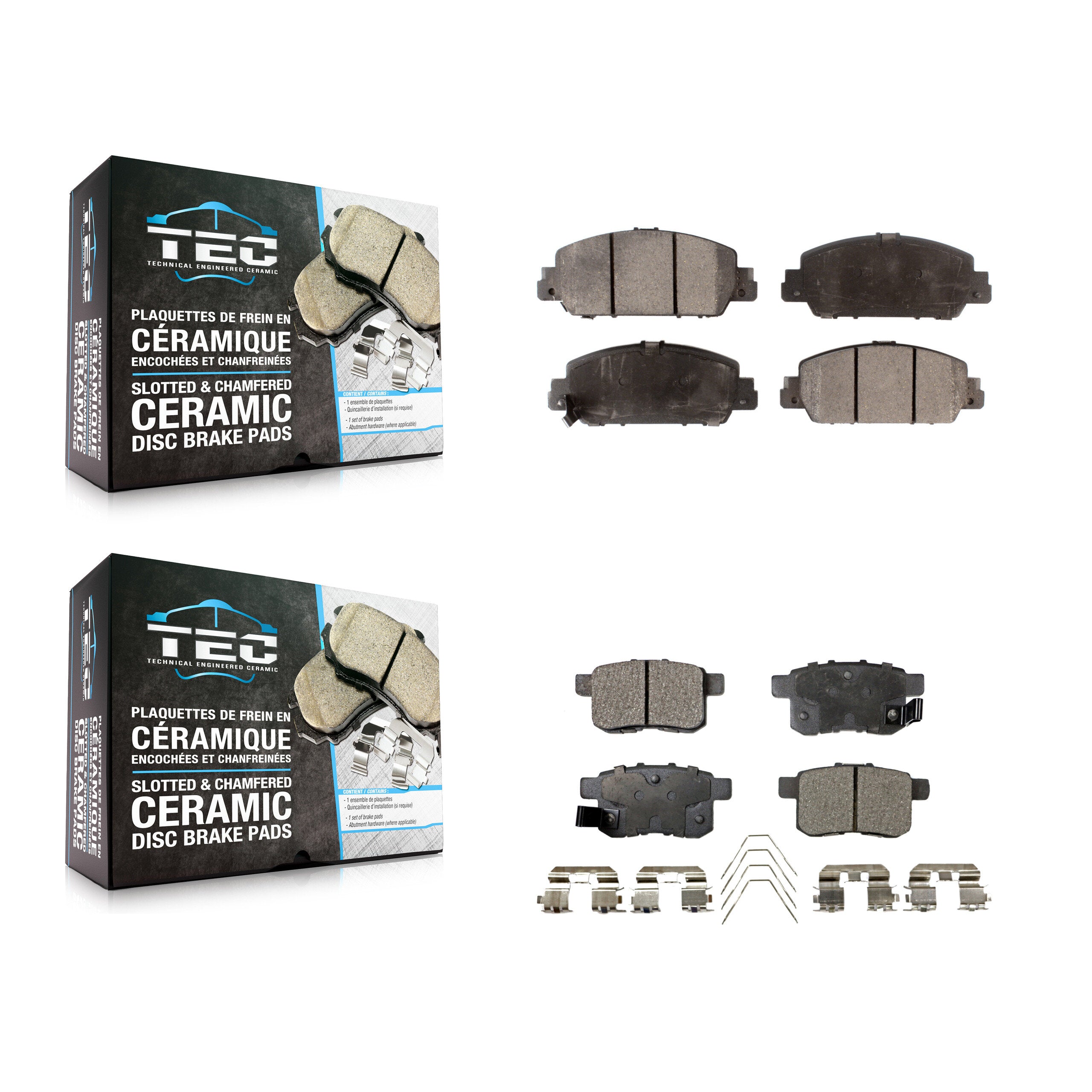 TEC KTC-100277 Disc Brake Pad for 2013-2017 Honda Accord - Front and Rear