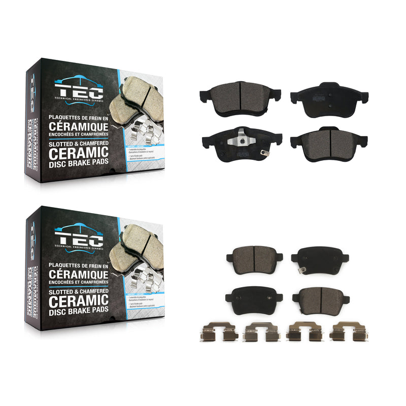 TEC KTC-100289 Disc Brake Pad for 2014-2020 Fiat 500L - Front and Rear