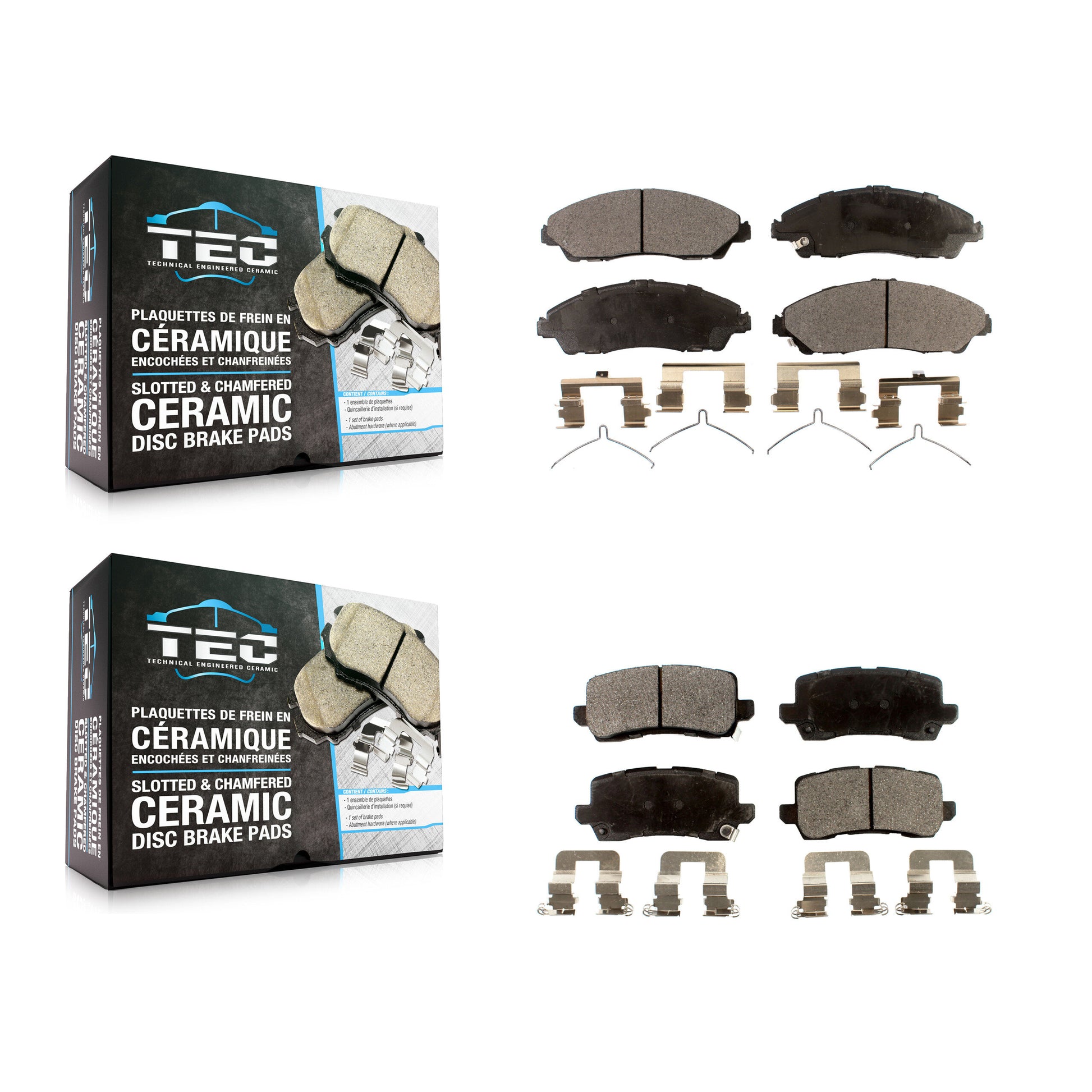 TEC KTC-100290 Disc Brake Pad for 2017-2020 Acura MDX - Front and Rear