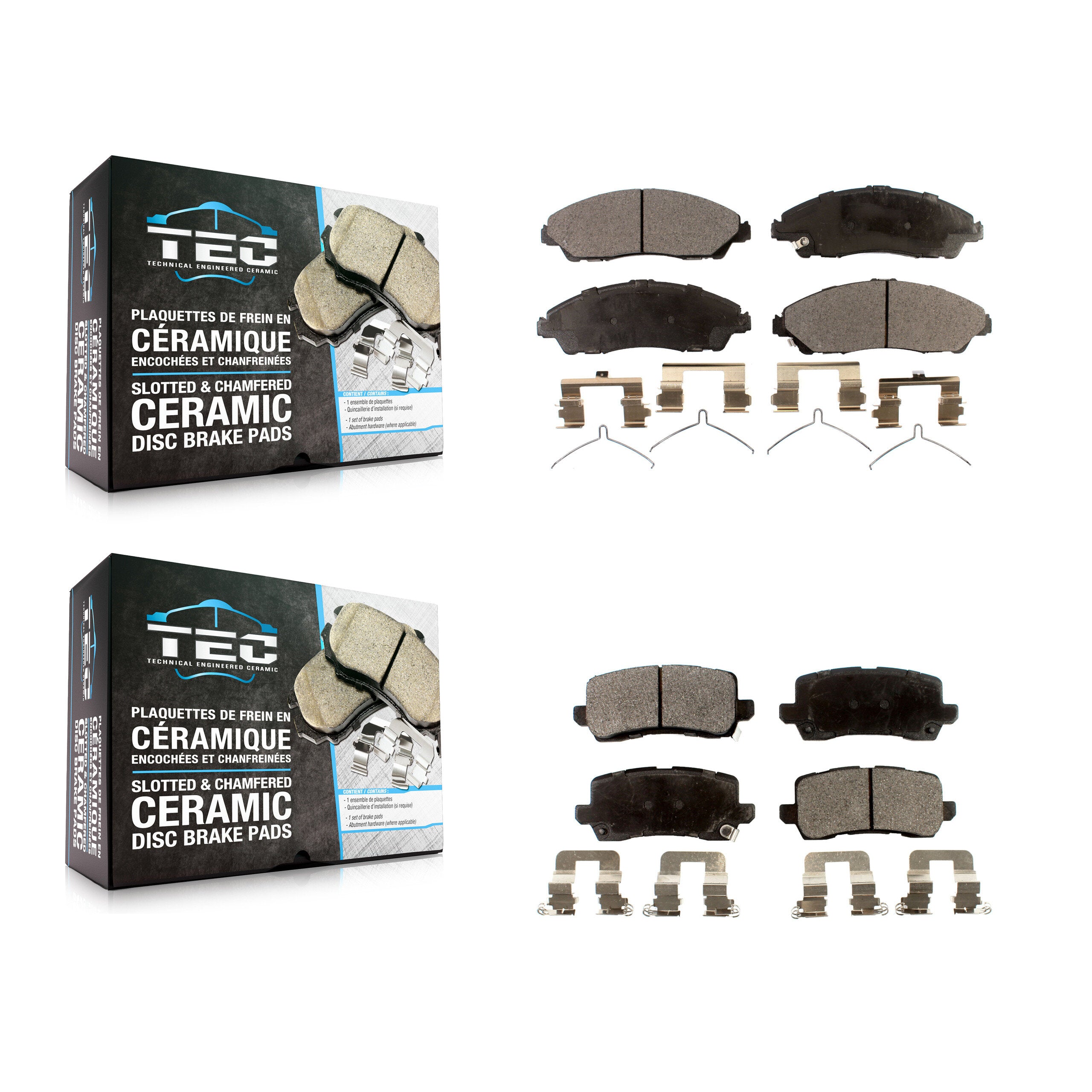 TEC KTC-100290 Disc Brake Pad for 2017-2020 Acura MDX - Front and Rear