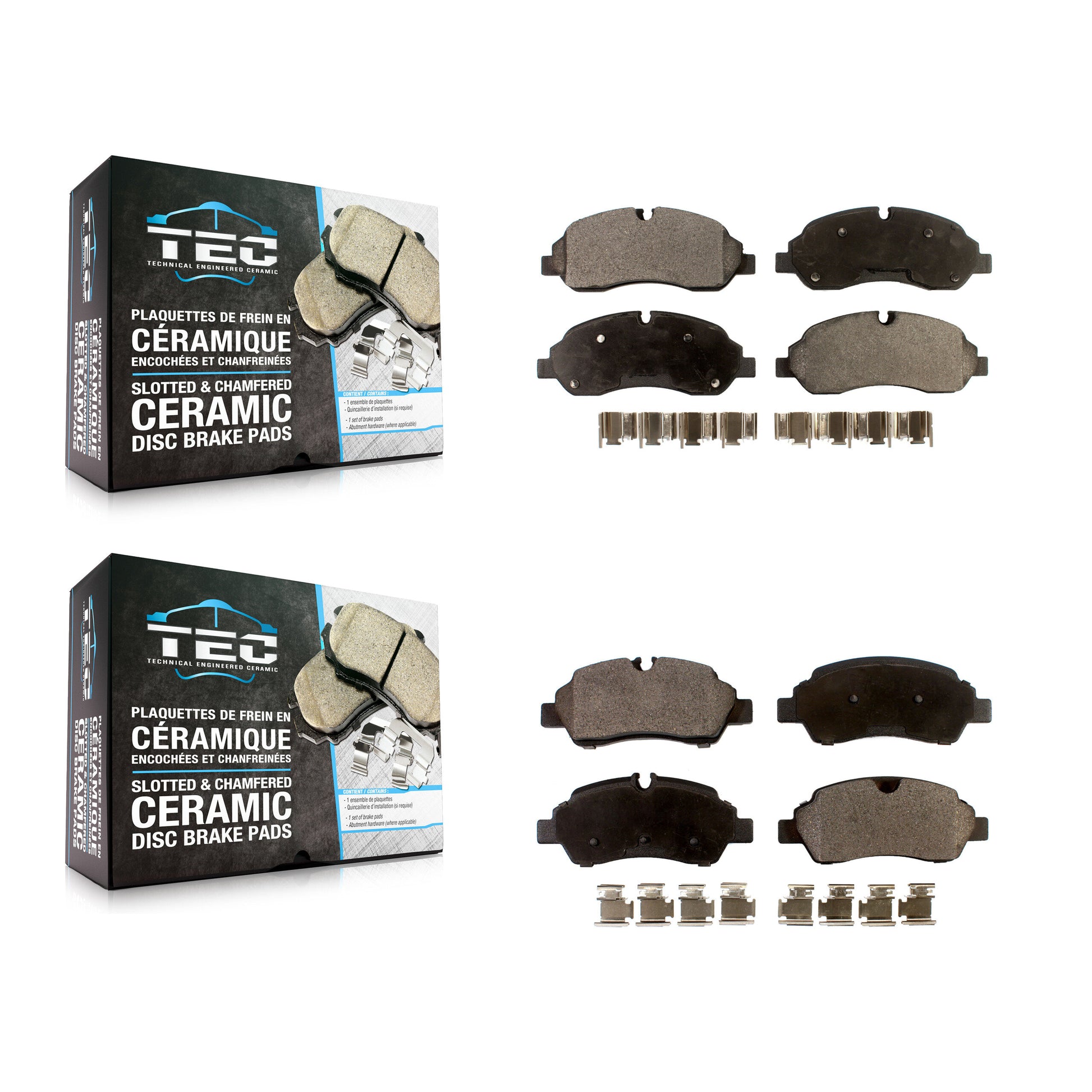 TEC KTC-100298 Disc Brake Pad for 2015-2019 Ford Transit-250, Ford Transit-150 and More - Front and Rear
